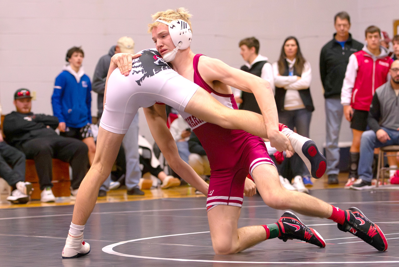 Tate Wood was the 120 pounds champion. NCJ photo by Melissa Aaberg