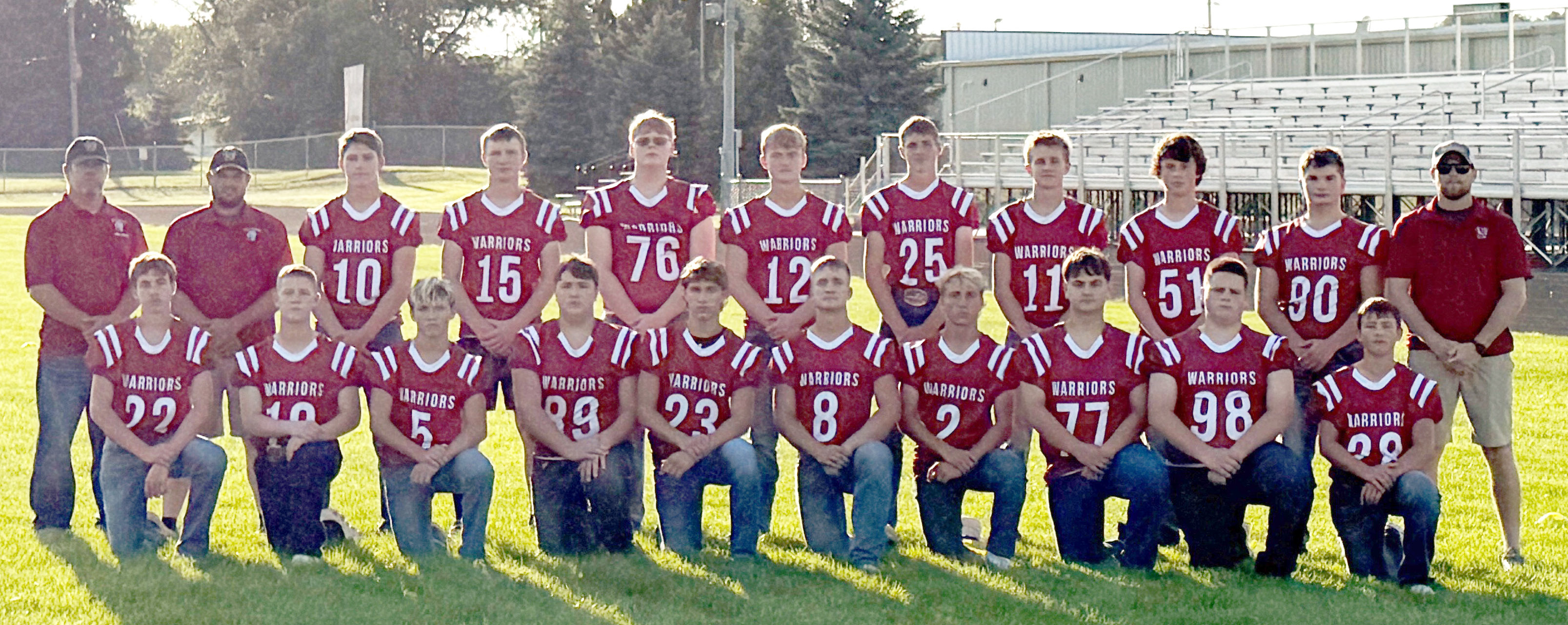 Kneeling: Brock Dubas, Kolt Francis, Mason Hemmingsen, Evan Gleason, Jakob Supik, Cale Dubas, Issac Supik, Riley Williams, Issac Carey, Jack Malander Standing Coach Eric Frenzen, Coach Jeremy Wetovick, Tucker Smith, Landen Glup, Leighton Baker, Maxton Meysenburg, Landon Bittner, Kyle Horn, Wyatt Reilly, Parker Aaberg, Head Coach Brandon Siegel. Photo provided