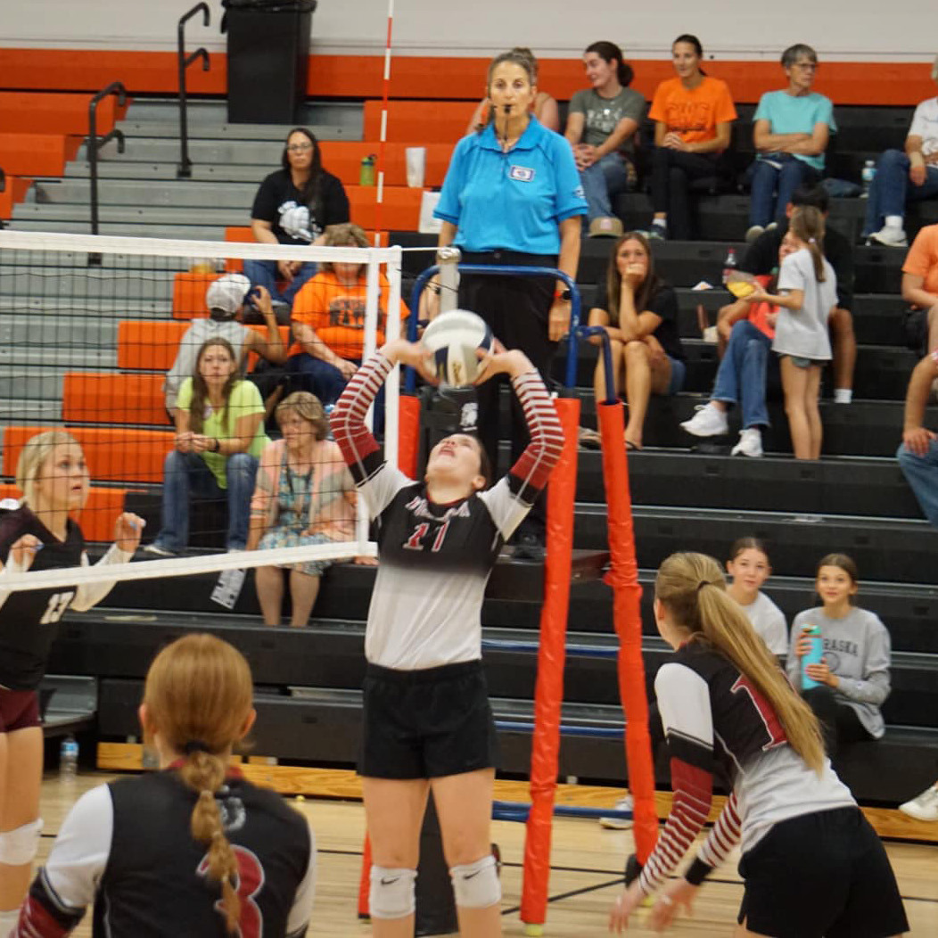 Georgia Bridger finished with 18 assists against Chambers / Wheeler Central and added 21 assists against Stuart. NCJ photo by Cathy Cook