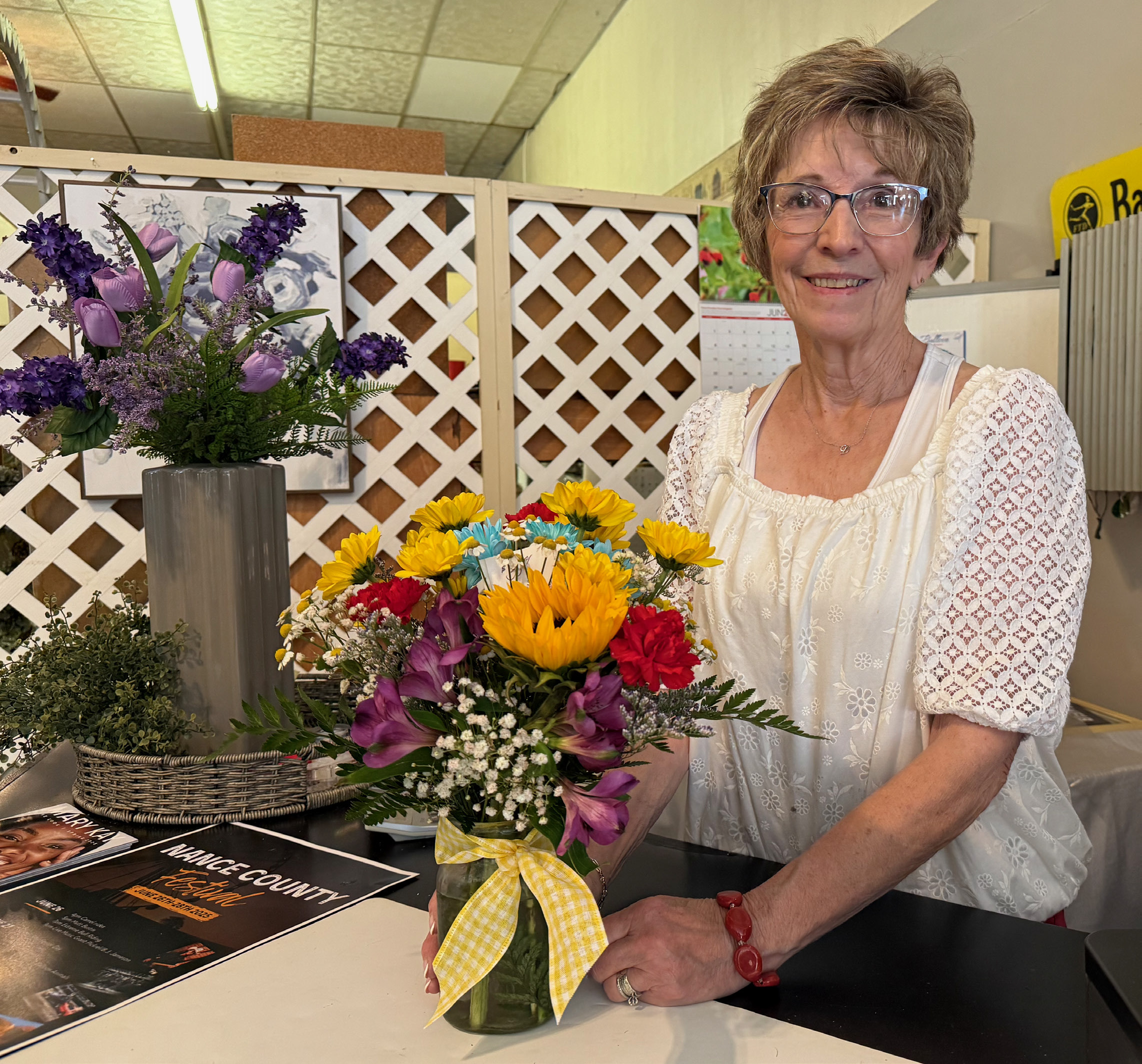 The Sidewalk Sale this week will also kick off Deb Bittner’s retirement sale at Floral Occasion. NCJ photo by Rick Holtz