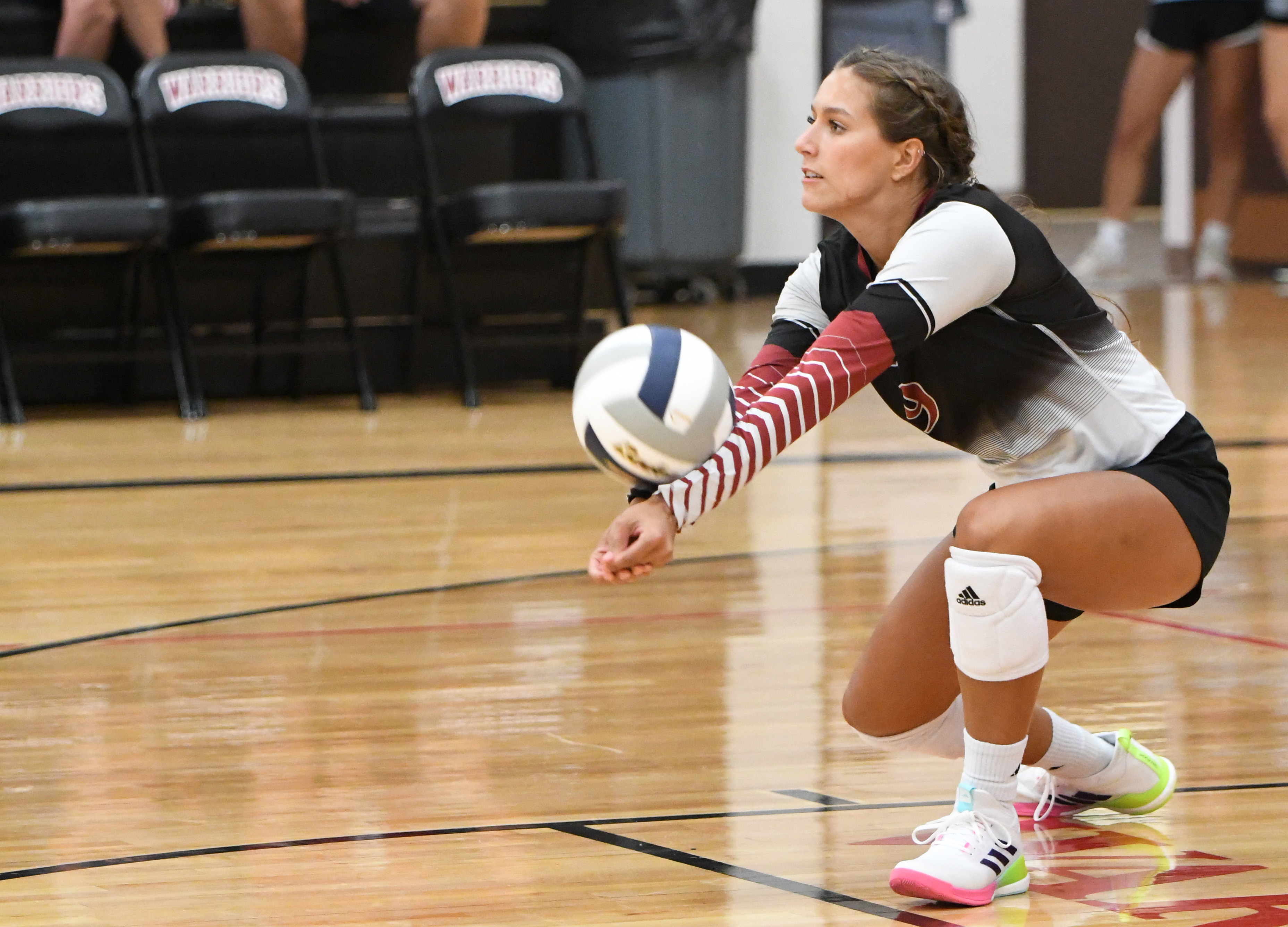 Lainie Ziemba finished with a team-high 8 digs against Sutton. NCJ photo by Rick Holtz
