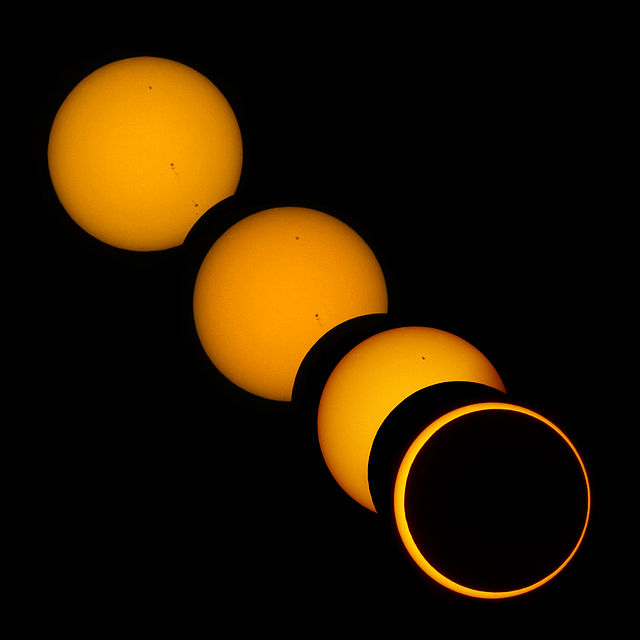 An image of an annular eclipse that will pass through the western half of the United States on Oct. 14. Photo provided