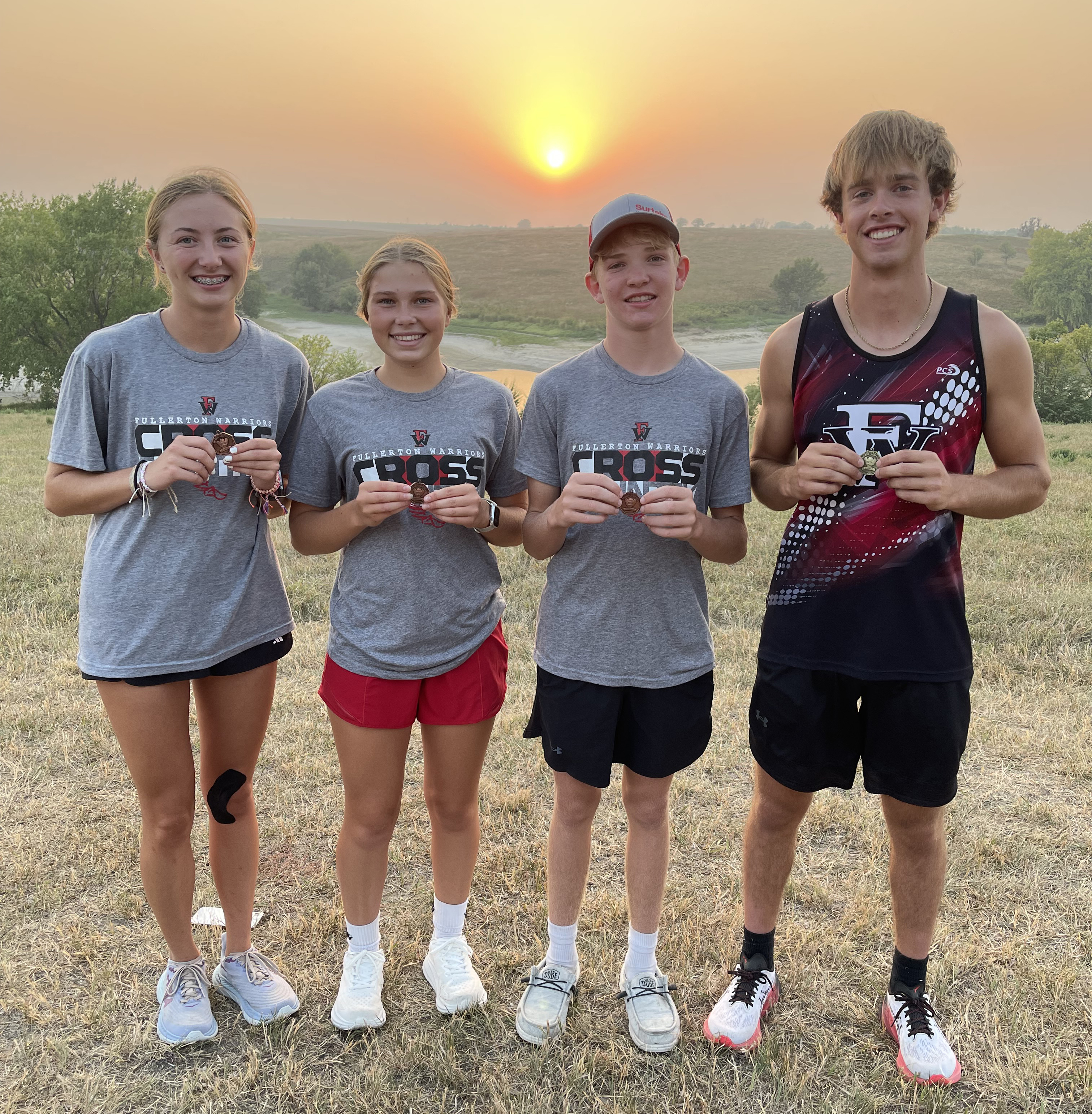 Fullerton had four runners earn medals at the Rebel Invite. Medalists include Makayla Robinson (5th), Morgan Supik (4th), Tate Wood (9th) and Justin Horn (1st). Photos provided