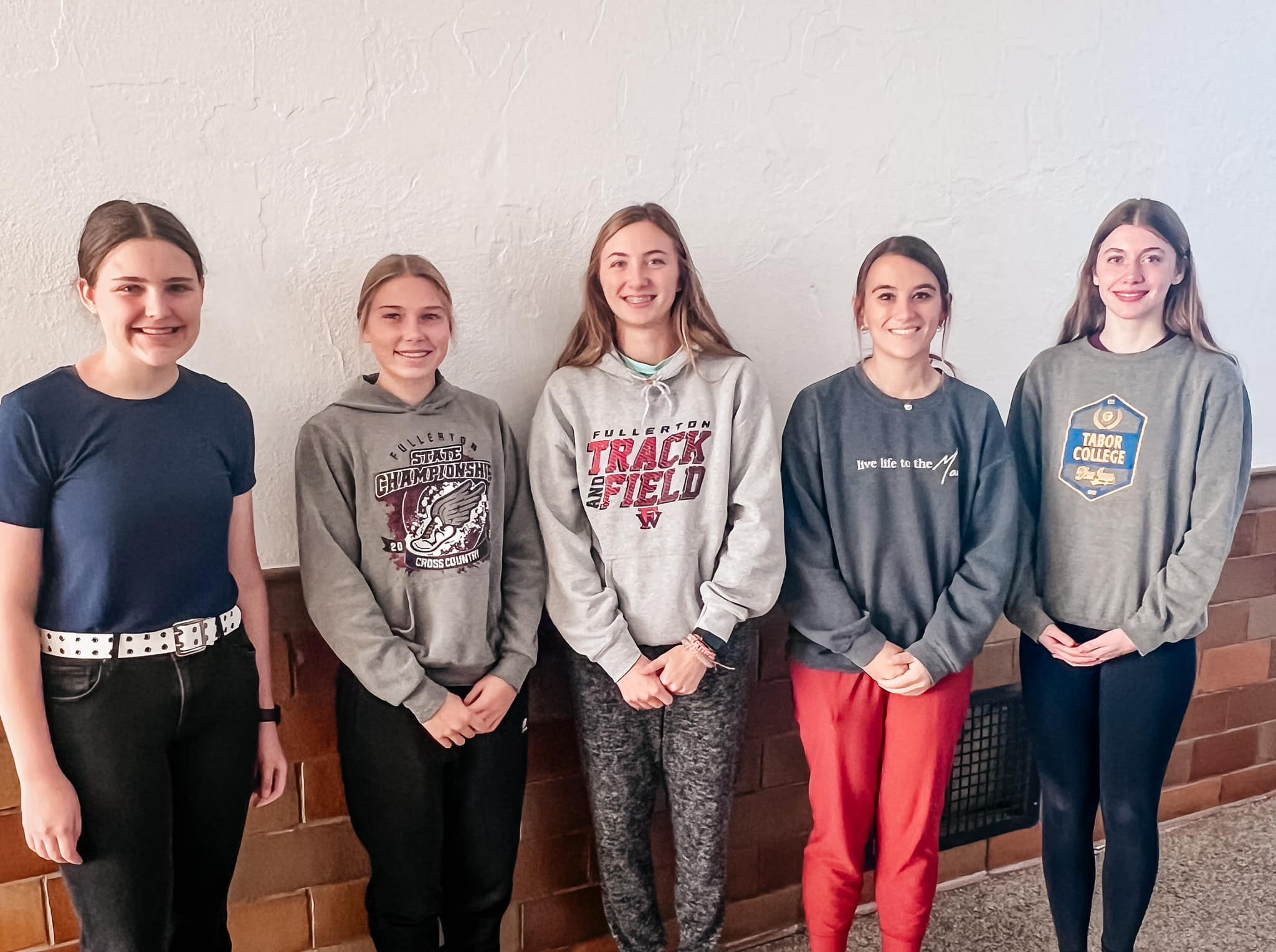 Lylla Sabata, Morgan Supik, Makayla Robinson, Keila Dubas, and Jacie Maxfield were selected for the Doane Honor Band. Photo provided