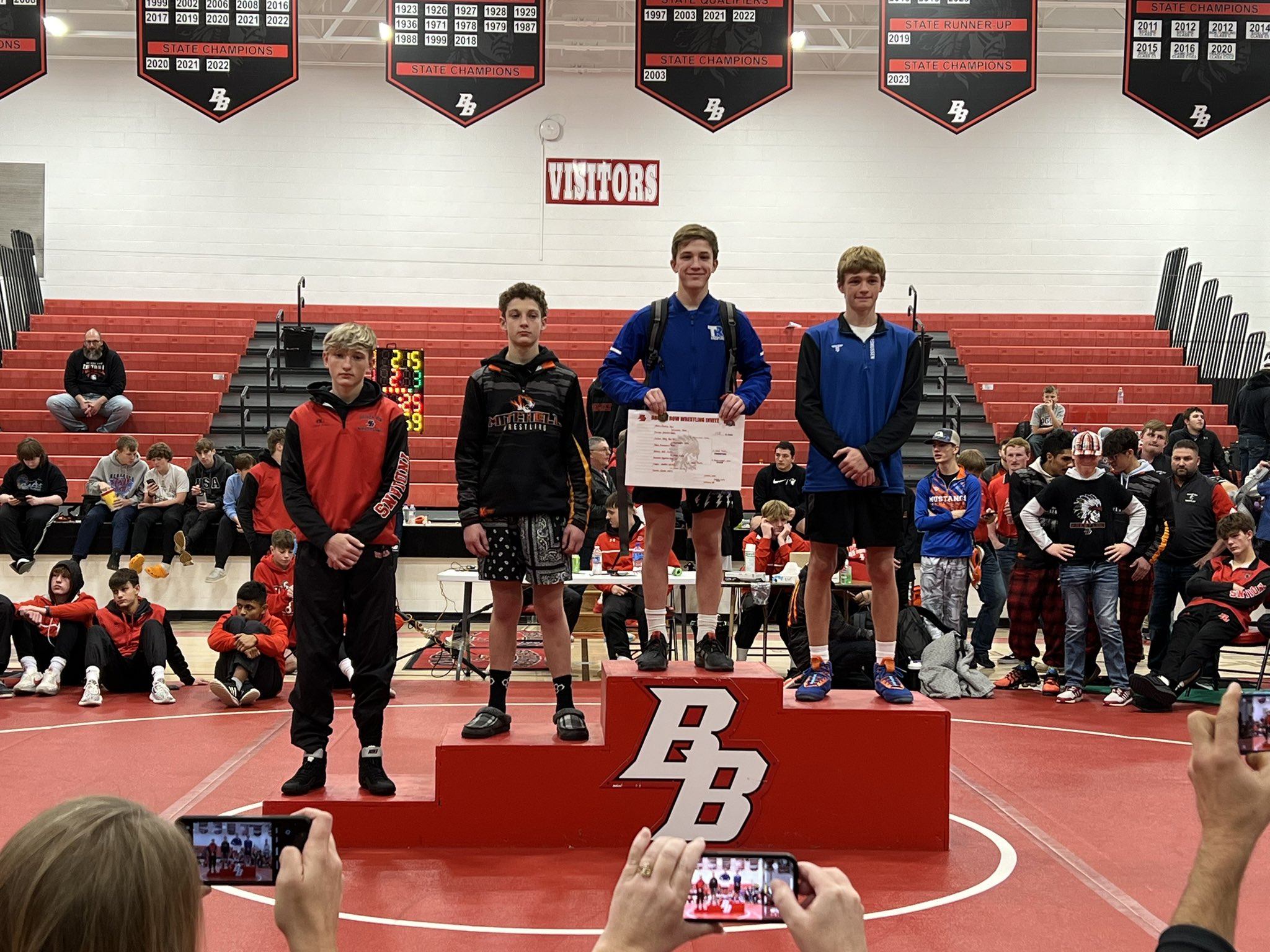 Zachary Held finished undefeated on the day at 113 pounds. He finished the day 3-0 with two pins in under a minute.