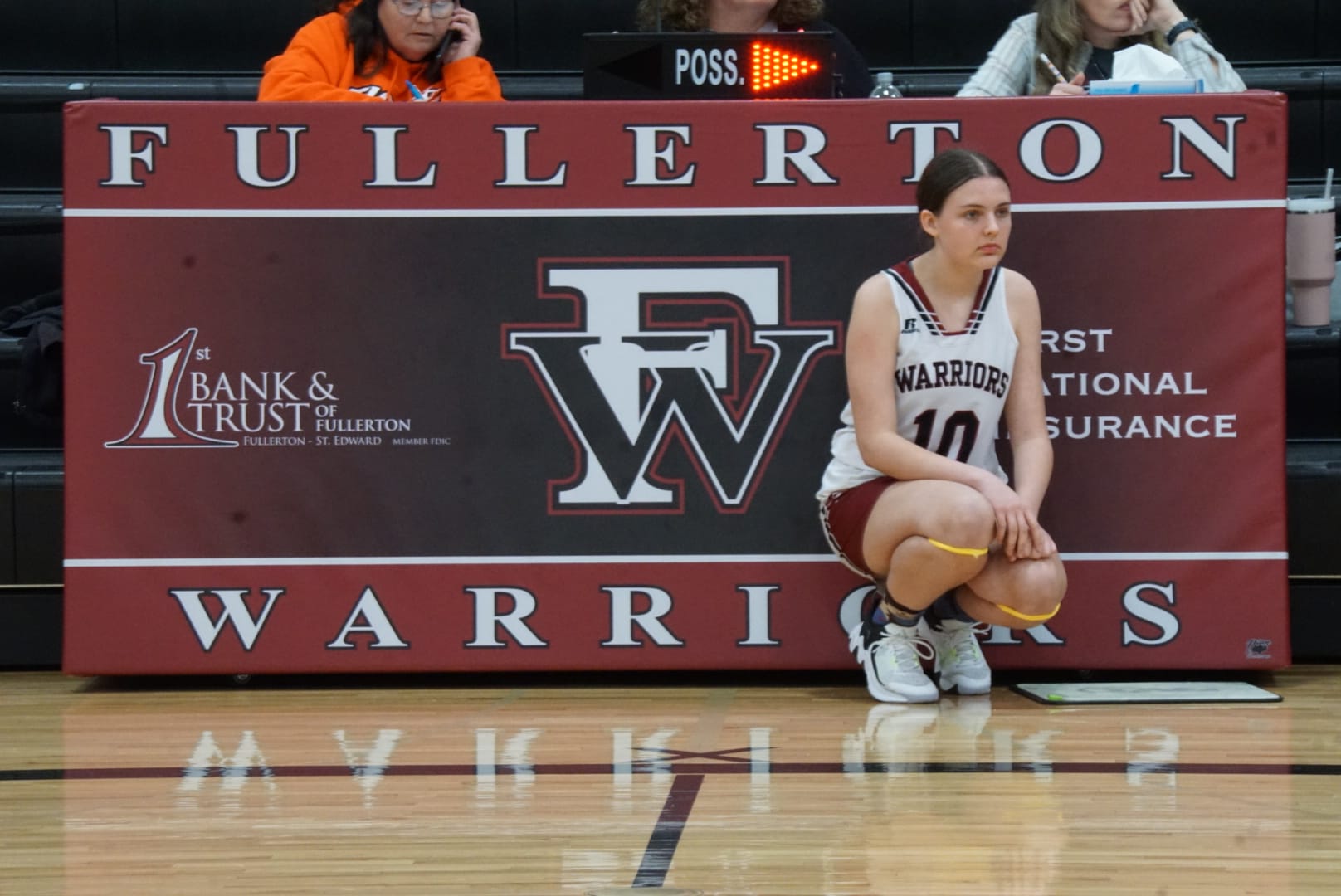 Lylla Sabata gets ready to check in on Thursday in Fullerton's win over Palmer. NCJ photo by Cathy Cook