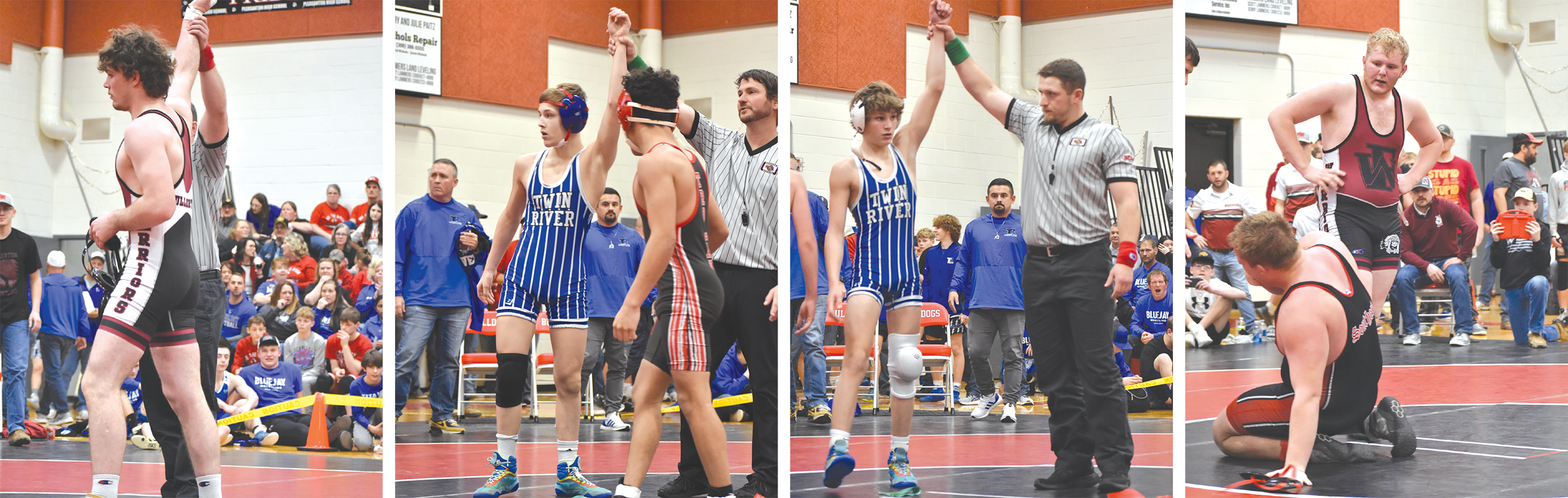 Nance County is sending four wrestlers to state. Brett Bridger, Zach Held, Braxtin Fowler and Jerrod Land will compete in Omaha starting Thursday. NCJ photos by Melissa Aaberg