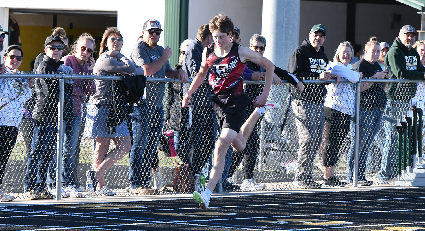 Nolan Dubas finished 11th in the 200-meter dash with a time of 25.97. NCJ photos by Rick Holtz