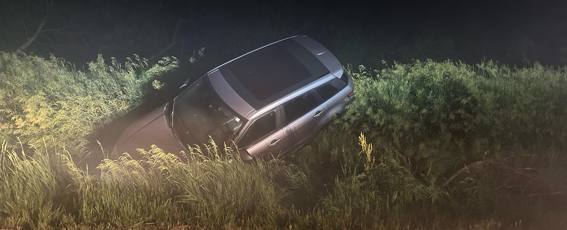 Vehicles tried to evade deputies, but found their way into the ditch. Photo provided by the Nance County Sheriff's Office