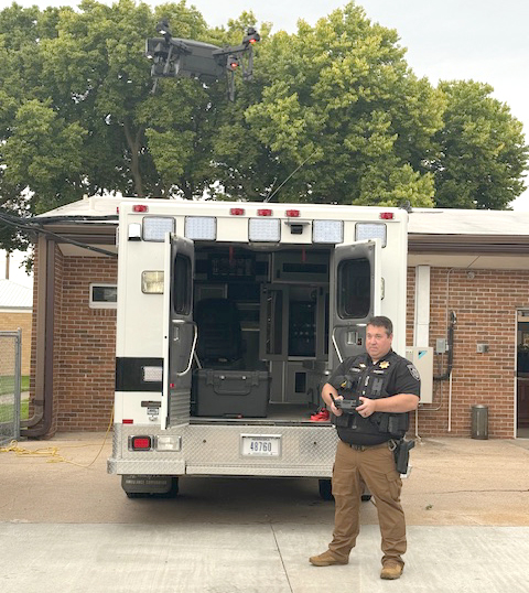 Chief Deputy Eric Griffin recently used the department’s drone to assist locating a missing person. Photo provided