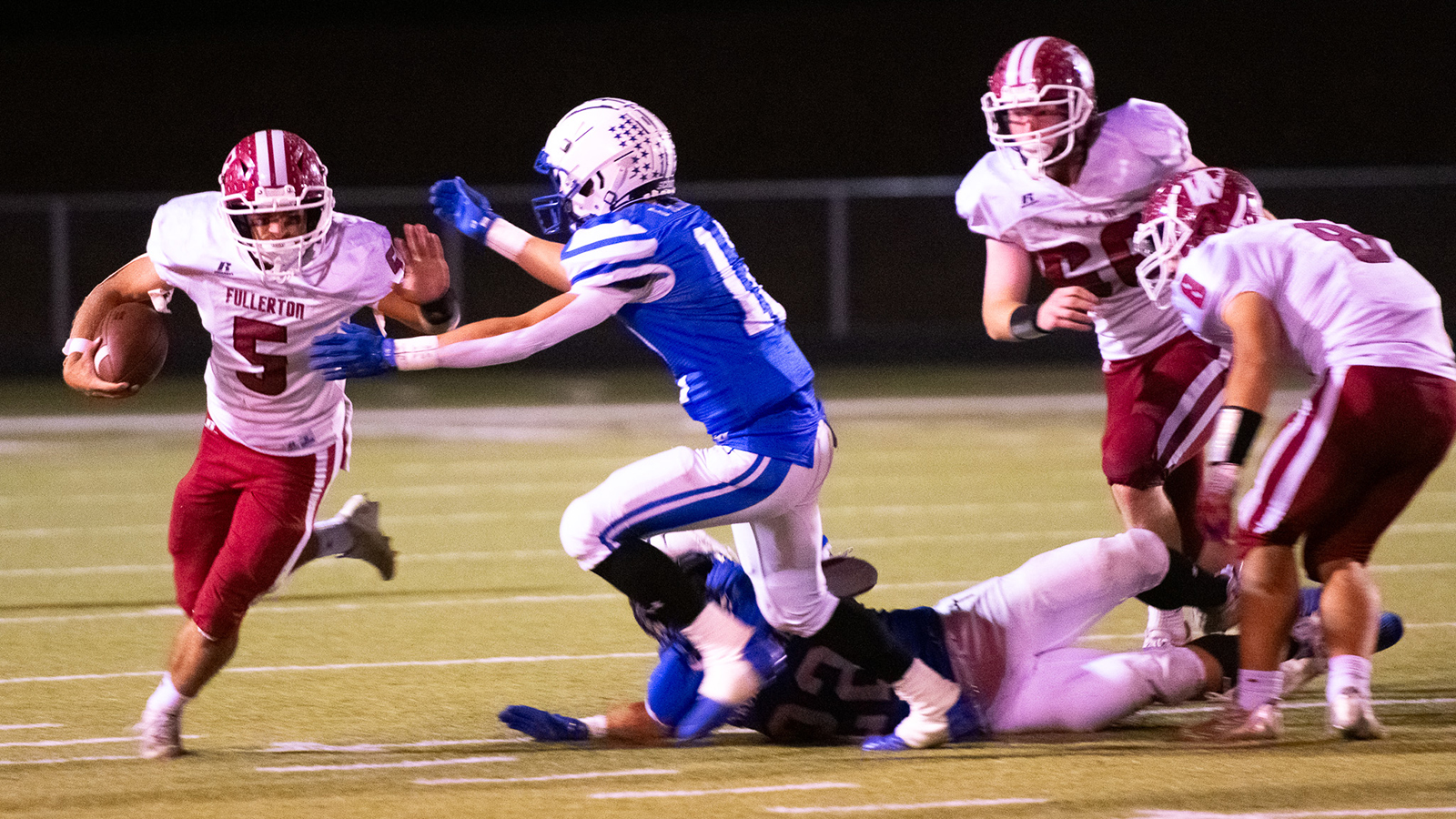 Fletcher Dubas carried the ball 21 times for 67 yards. NCJ photo by Melissa Aaberg