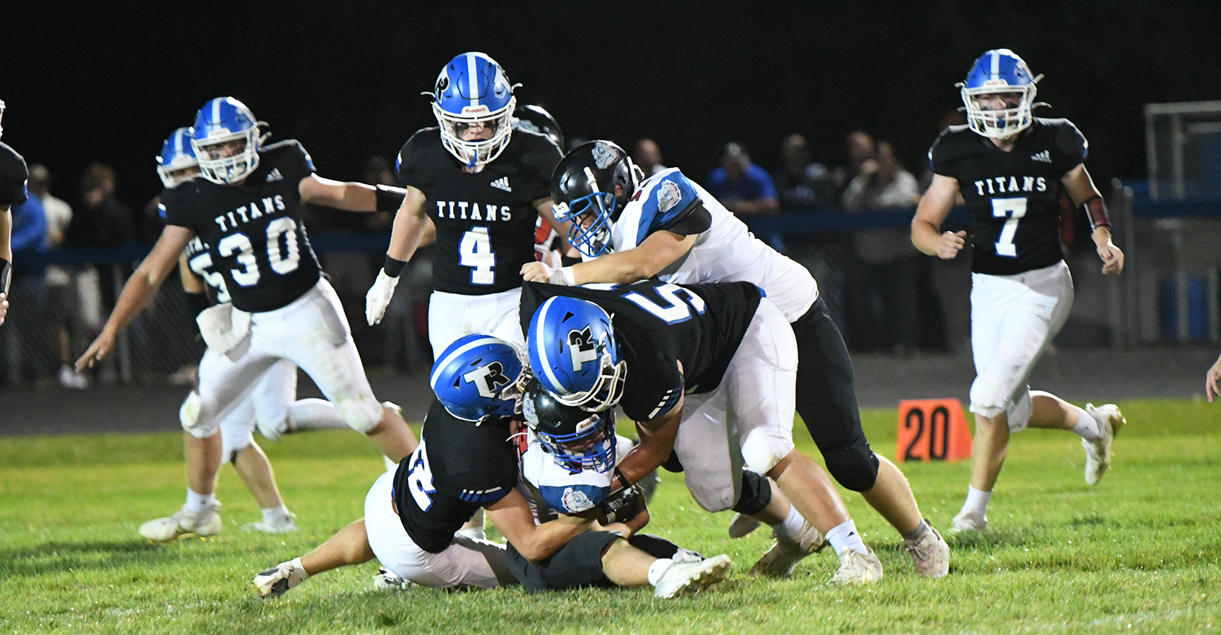 Twin River limited Humphrey-Lindsay Academy to 112 yards of total offense. The defense finished the season its second shutout. NCJ photo by Calvin Holtz