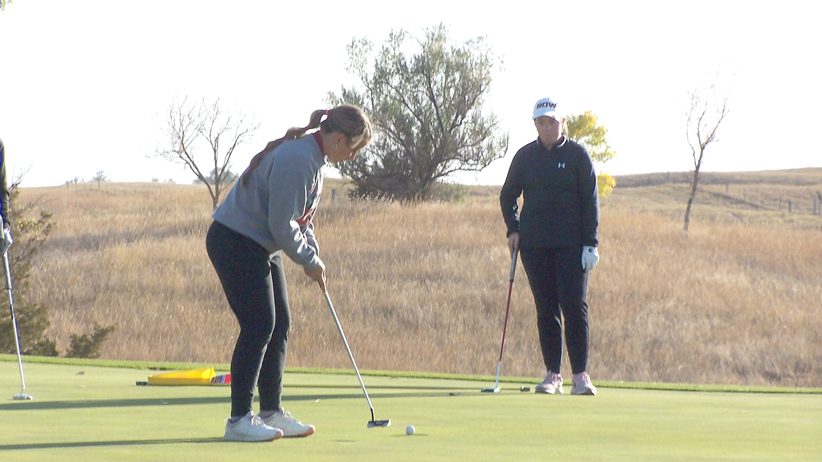 Keila Dubas sinks her final putt of her high school career at State. Photo provided