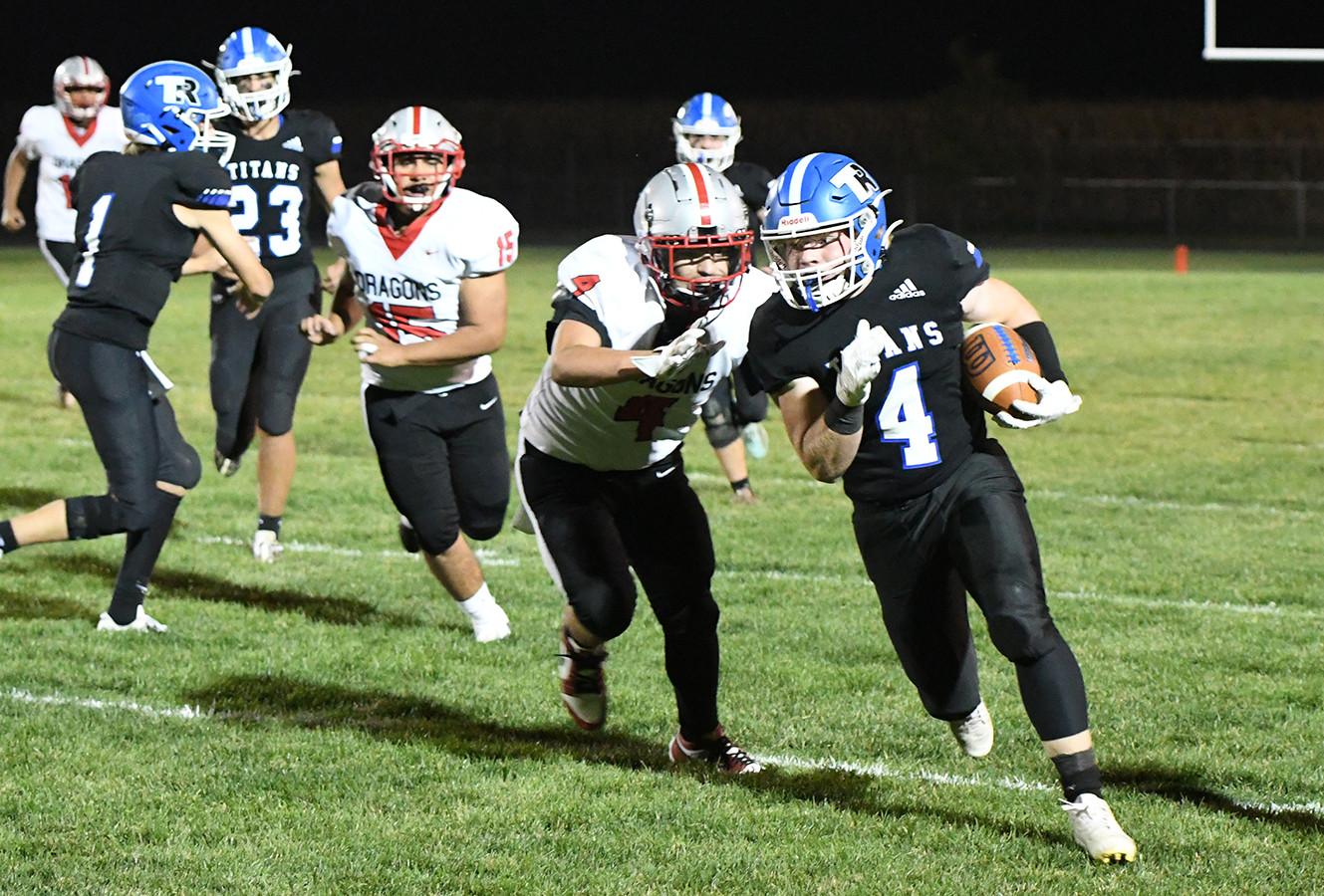 Paydon Rinkol broke the Twin River single game rushing record on Friday. The senior finished with 289 yards on 16 carries. NCJ photo by Rick Holtz