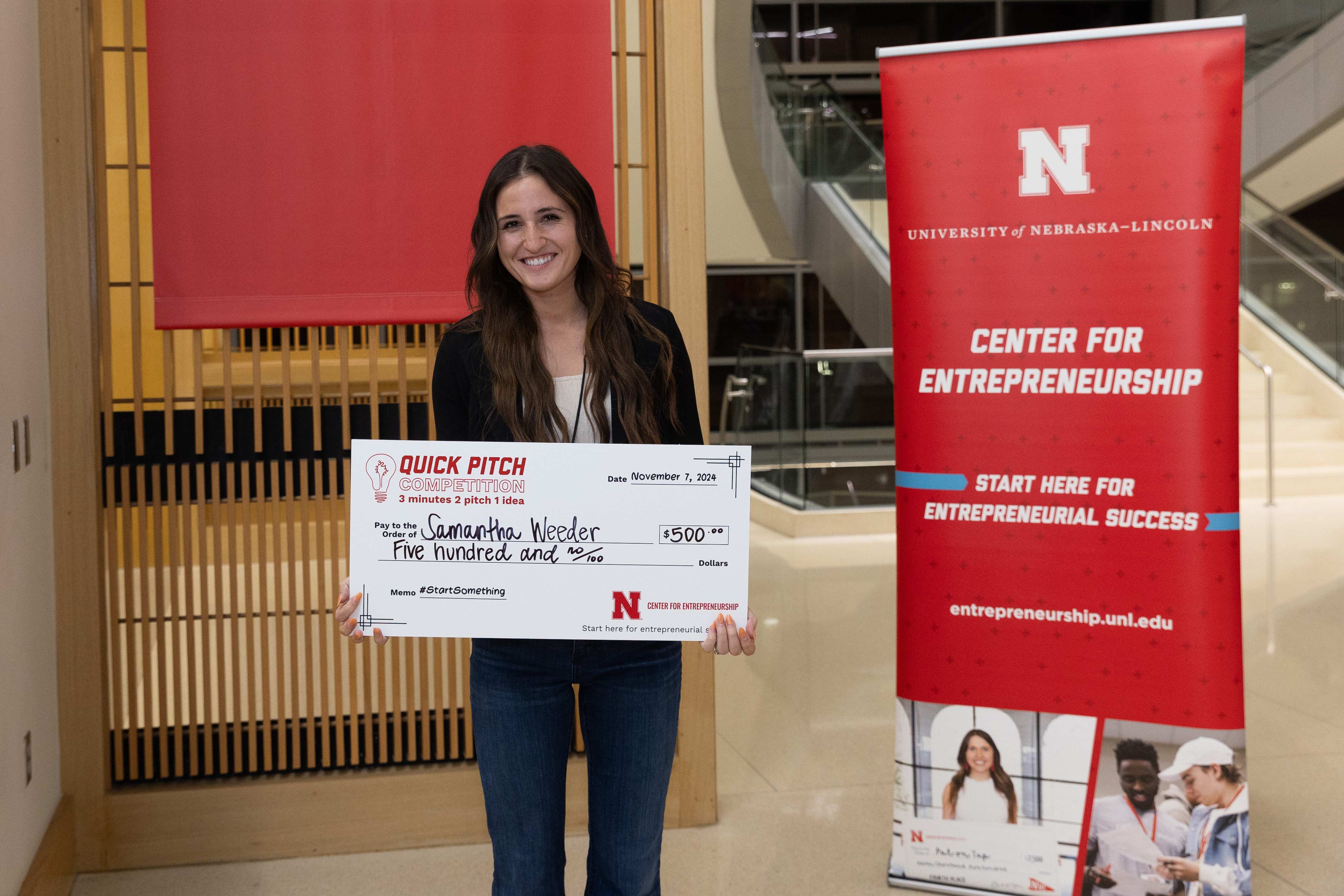 Samantha Weeder of Genoa was among the winners in the recent 3-2-1 Quick Pitch competition. Photo provided