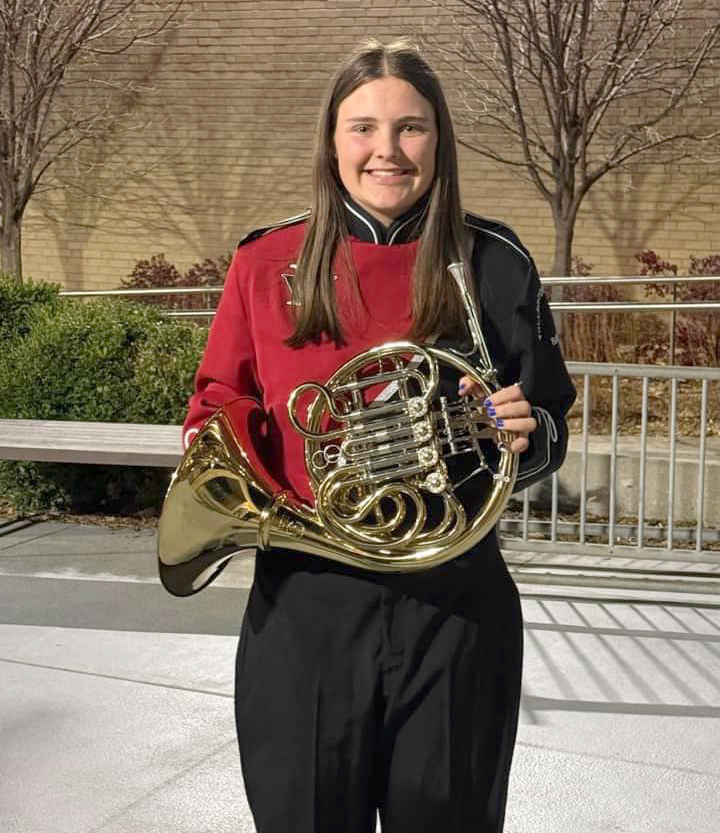 Fullerton sophomore Lylla Sabata performed on Friday with the All-State Band at the Lied Center in Lincoln. She was selected as 10th Chair French Horn. Photo provided