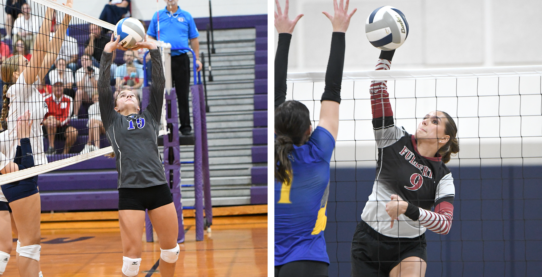 LEFT: Callie Held finished with 390 assists for Twin River this season. RIGHT: Lainie Ziemba finished with 213 kills on the season for the Warriors. NCJ file photos by Rick Holtz