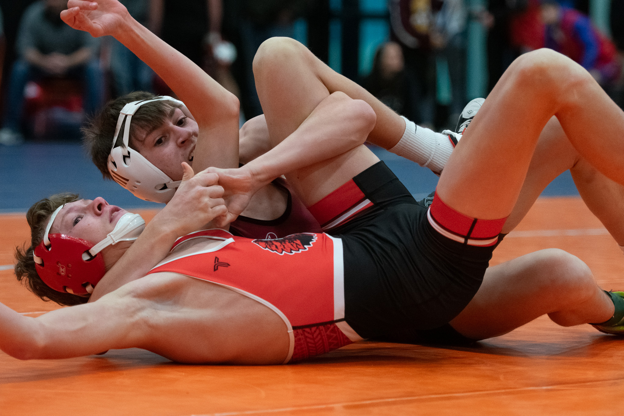 Tucker Smith finished 7th at 132 pounds on Saturday.  NCJ photo by Melissa Aaberg