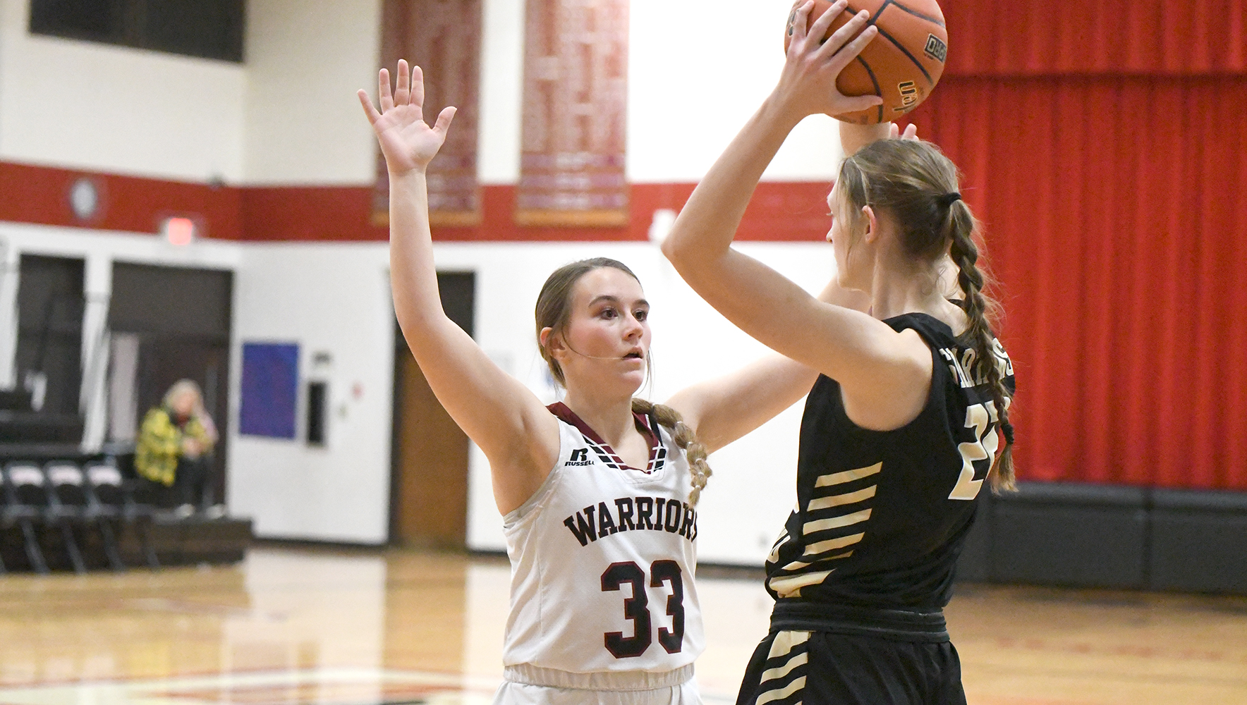 Keila Dubas and Fullerton's defense held Ansley/Litchfield scoreless for nearly 12 minutes on Tuesday. The Warriors capitalized on the scoring drought, rallying to take the lead in the second half. NCJ photo by Rick Holtz