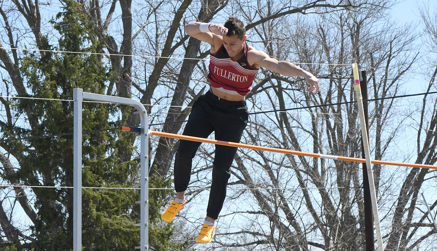 Former Fullerton student Roe Patton transferred to Aurora over the summer. He broke the school pole vault record in his first outdoor meet. NCJ file photo