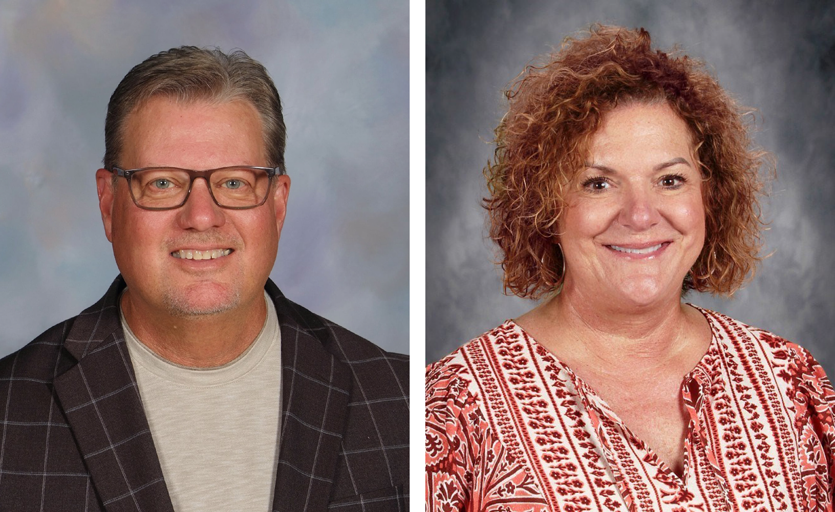 LEFT: Jeff Anderson is retiring at the end of June. RIGHT: Lynn Johnson will serve as interim superintendent of Fullerton Schools.