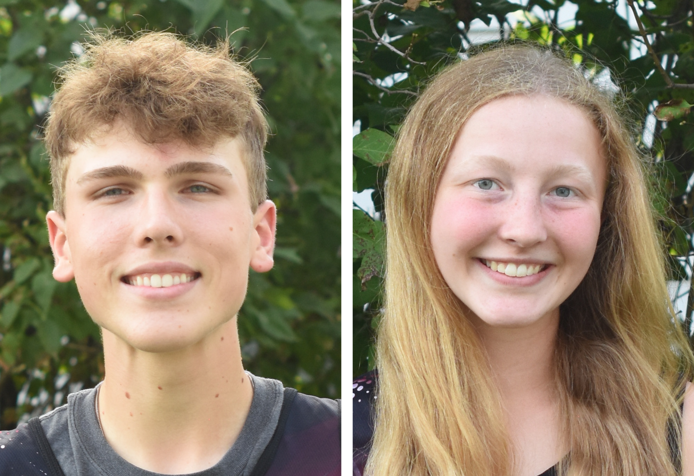 Fullerton seniors Everett Gleason and Elena Reimer were selected for Currency Believers &amp; Achievers local winners. Photos provided 