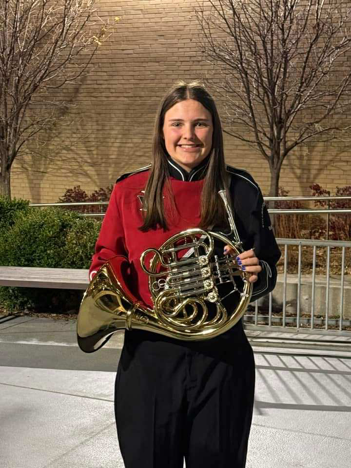 Fullerton junior Lylla Sabata has been selected to the All-State Band for the third year in a row. Photo provided