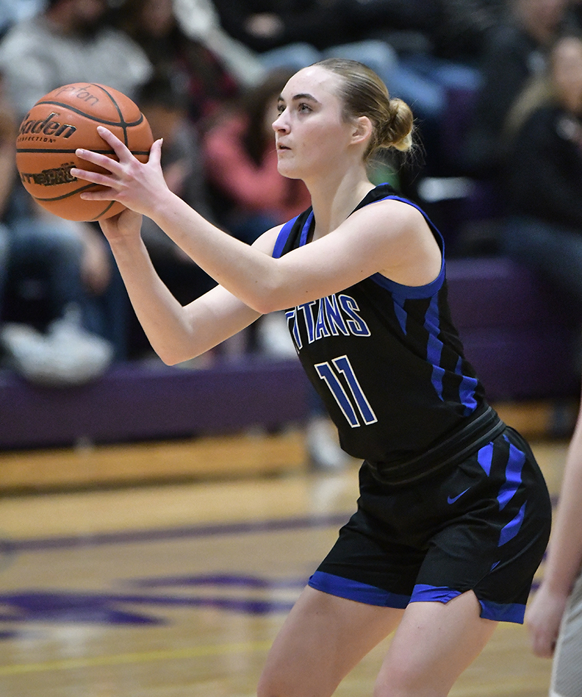 Katie Preister knocked down 5-of-6 free throws in the fourth quarter. Her lone miss came at the request of Quick to get the clock running and not let the Bearcats set anything up with the clock stopped. NCJ photo by Rick Holtz