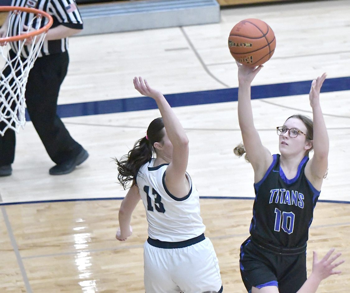 Adalyn Bishop finished with 5 points and 6 steals on Thursday against Cross County. NCJ photo by Rick Holtz