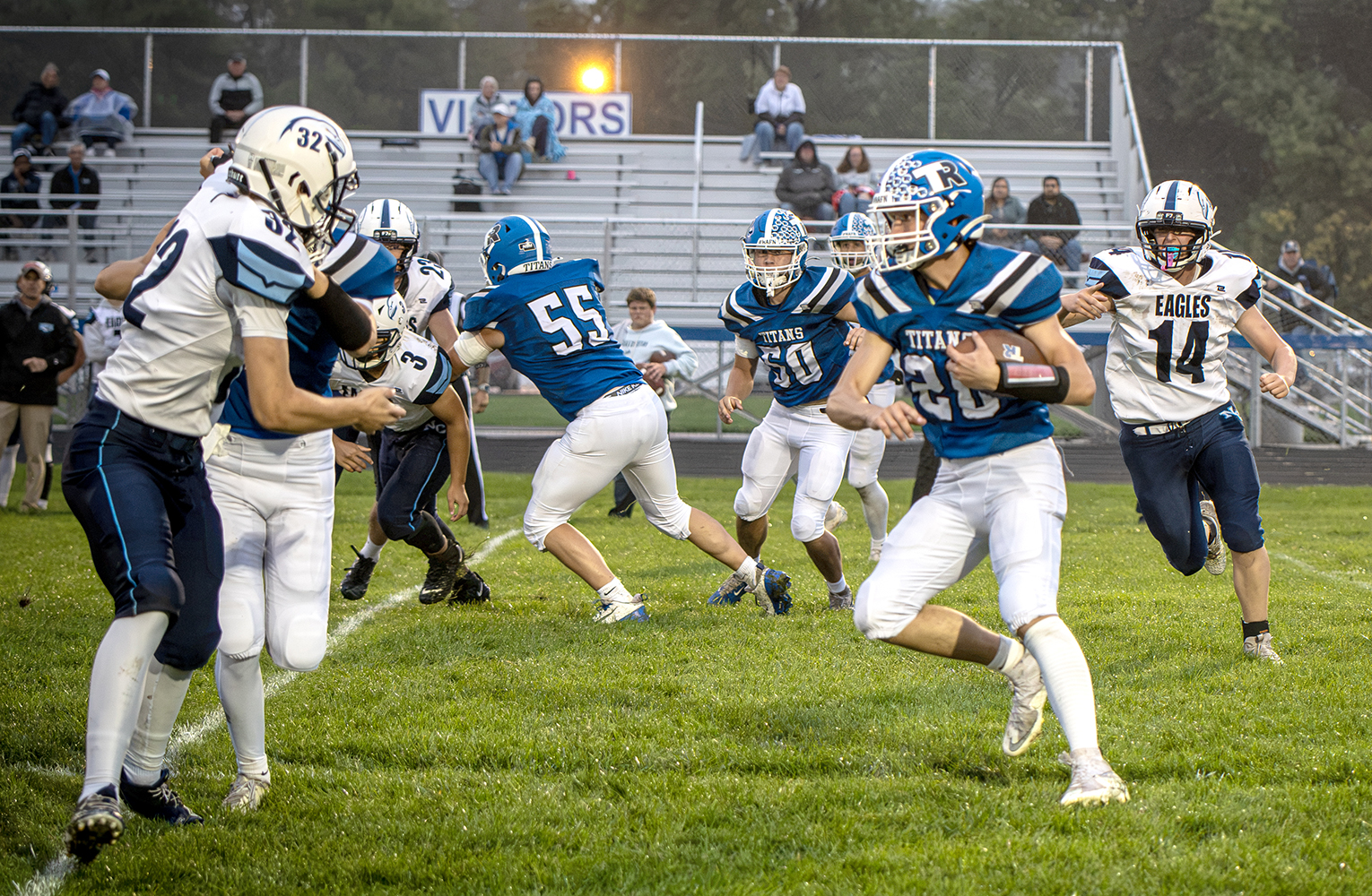 Cinch Beck finished with a team-high 35 yards on 12 carries against the Eagles. NCJ photo by Rick Holtz
