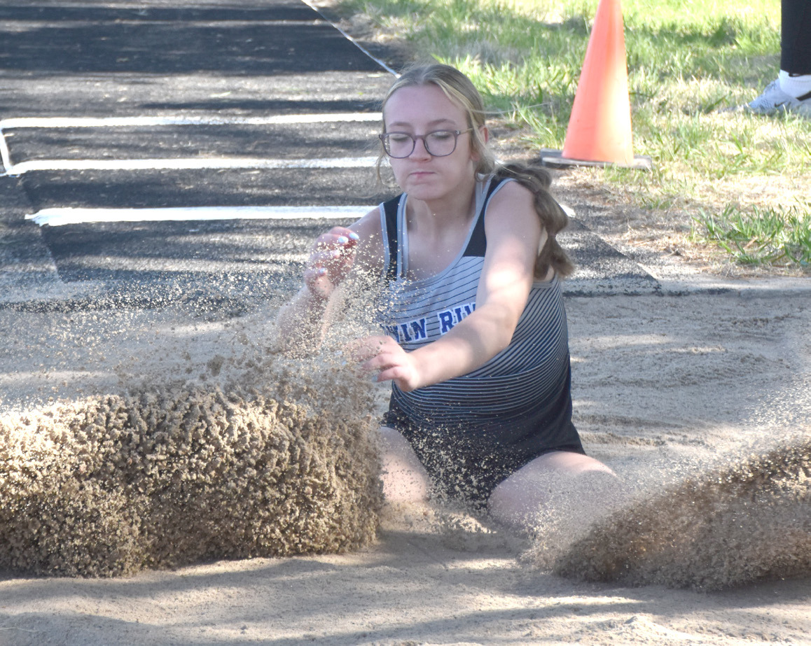 Adalyn Bishop finished fourth in the long jump. NCJ photos by Beth Sparrow