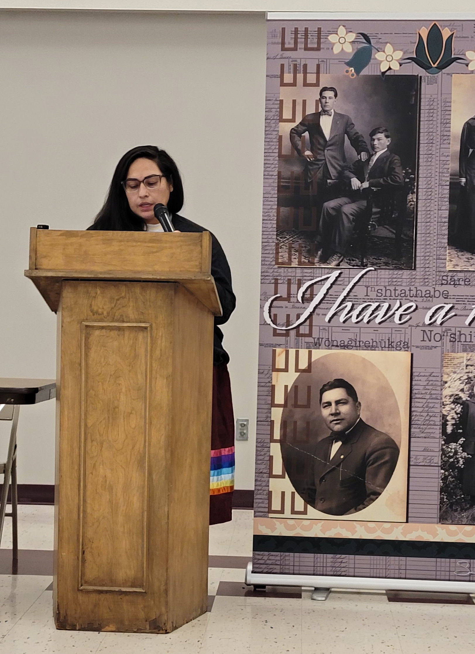 Savannah Berlyn Anderson gave a short presentation about “I Have a Name.” NCJ photos by Beth Sparrow