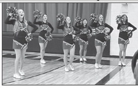 FHS Cheerleaders pump up the crowd during the games against Twin River. It was also the Team Parent’s Appreciation Night. -photo by Carla Wetovick