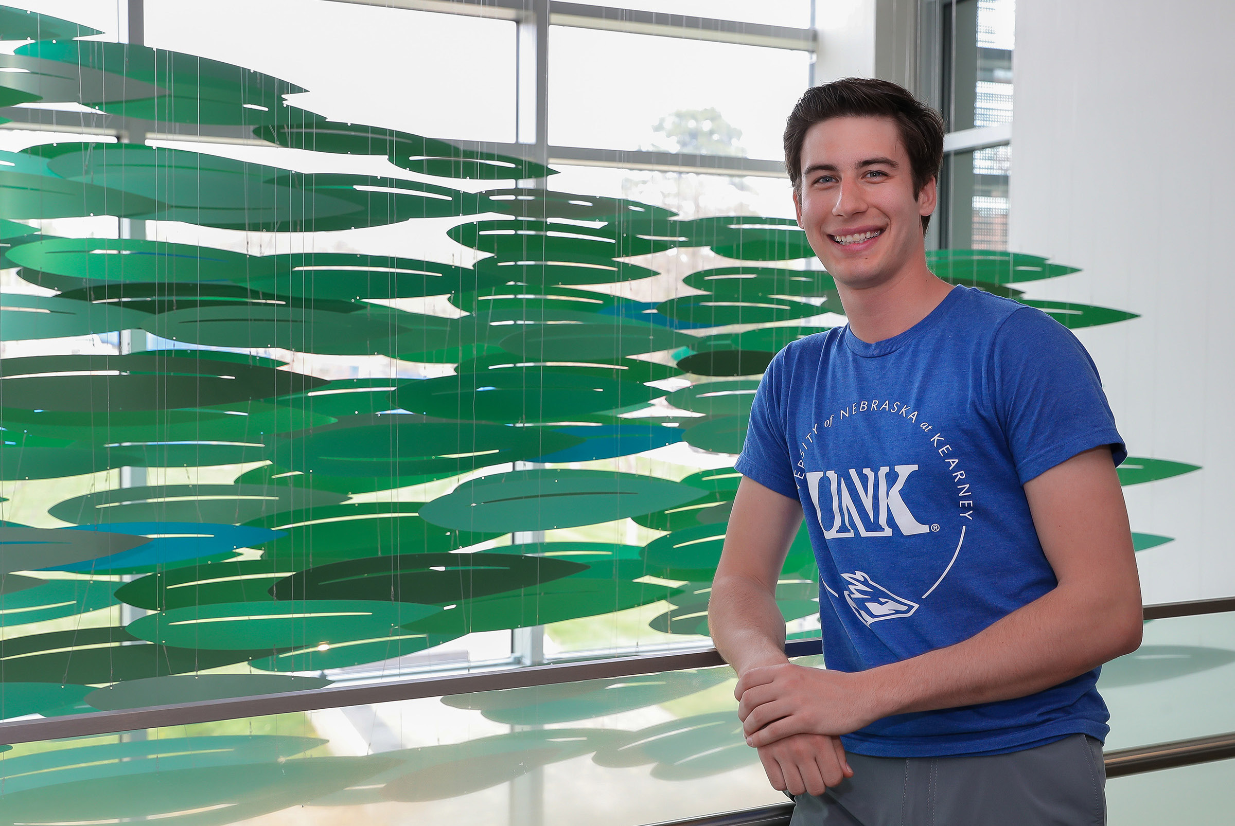 Ethan Ciancio says his time at UNK “allowed me to really be the person that I think I was meant to be.” After three years as a Loper, he’ll remain in Kearney to complete a degree in radiologic technology through the University of Nebraska Medical Center. Photos by Erika Pritchard, UNK Communications