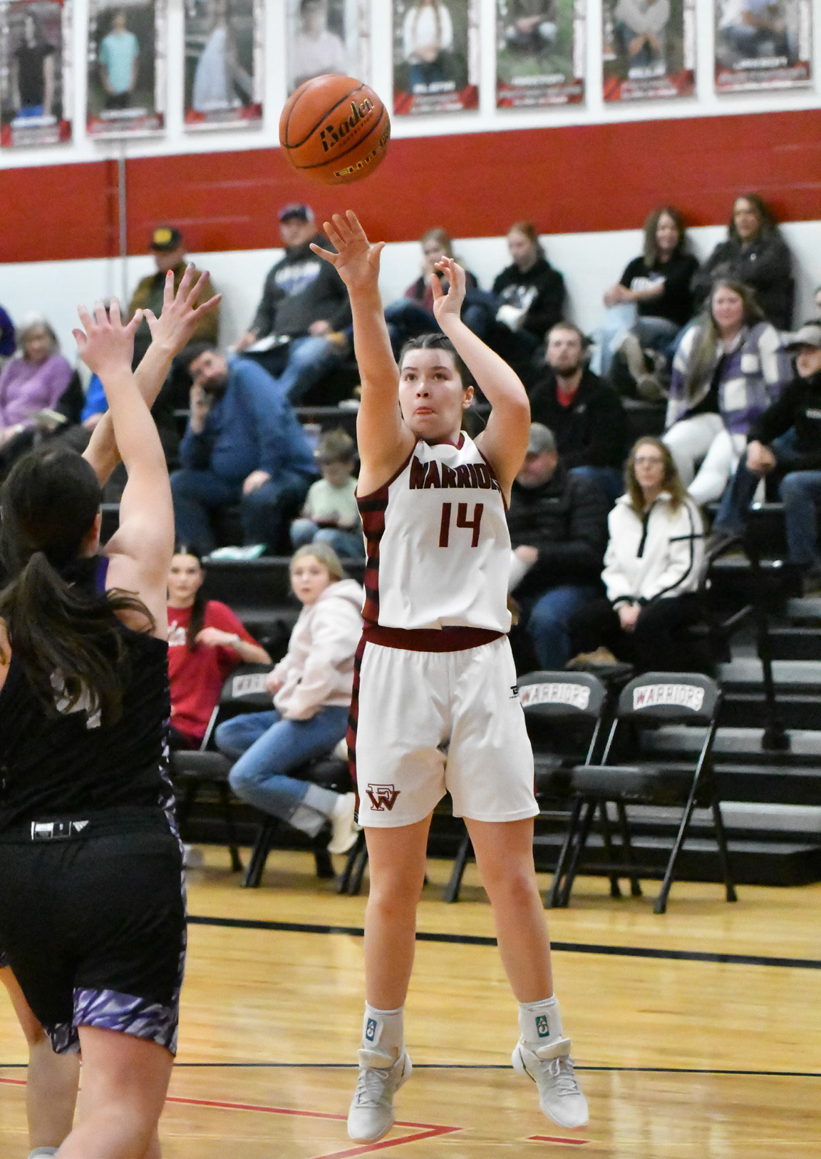 Georgia Bridger finished with a career high 26 points in the opener against Burwell. NCJ photo by Rick Holtz