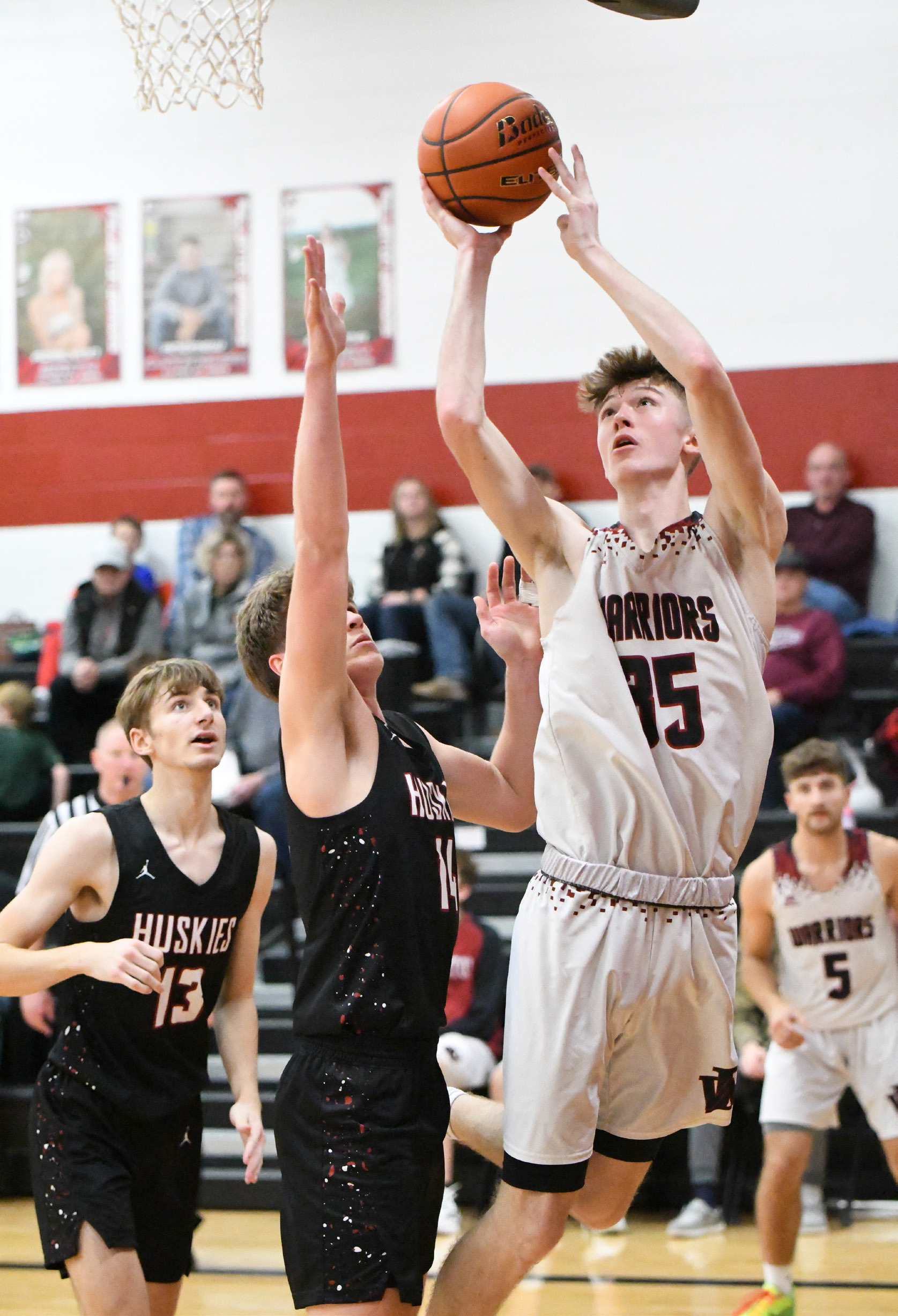 Kane Wetovick goes up for 2 of his career-high 32 points on Friday against Heartland. The sophomore also grabbed 17 rebounds in the win. NCJ photo by Rick Holtz