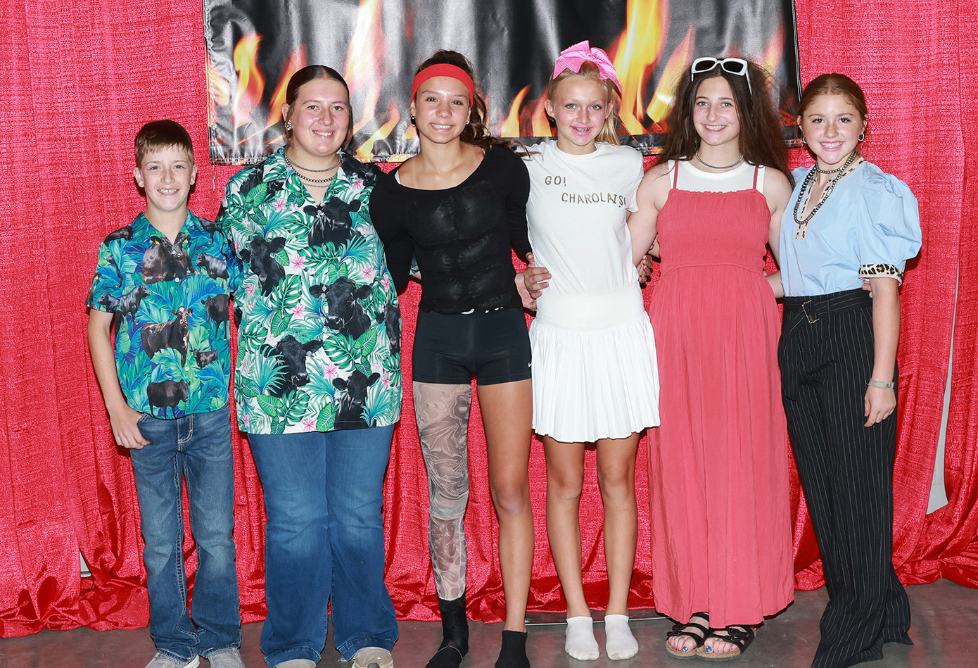 Nebraska juniors won second place in the intermediate steak division at the All-American Certified Angus Beef (CAB) Cook-Off at the 2025 National Junior Angus Show (NJAS), July 1 in Tulsa, Okla. Pictured from left are Blaise Hartwell, Oakland; McKinley Stoller, Palisade; Adalynn Jones, Syracuse; Addison Dalrymple, Arnold; Payton Scott, Gordon; and Zoey Malander, Belgrade. They prepared “Golden Buzzer CAB Hawaiian Cube Steak.” The American Angus Auxiliary sponsored the event. Photo by Next Level Images