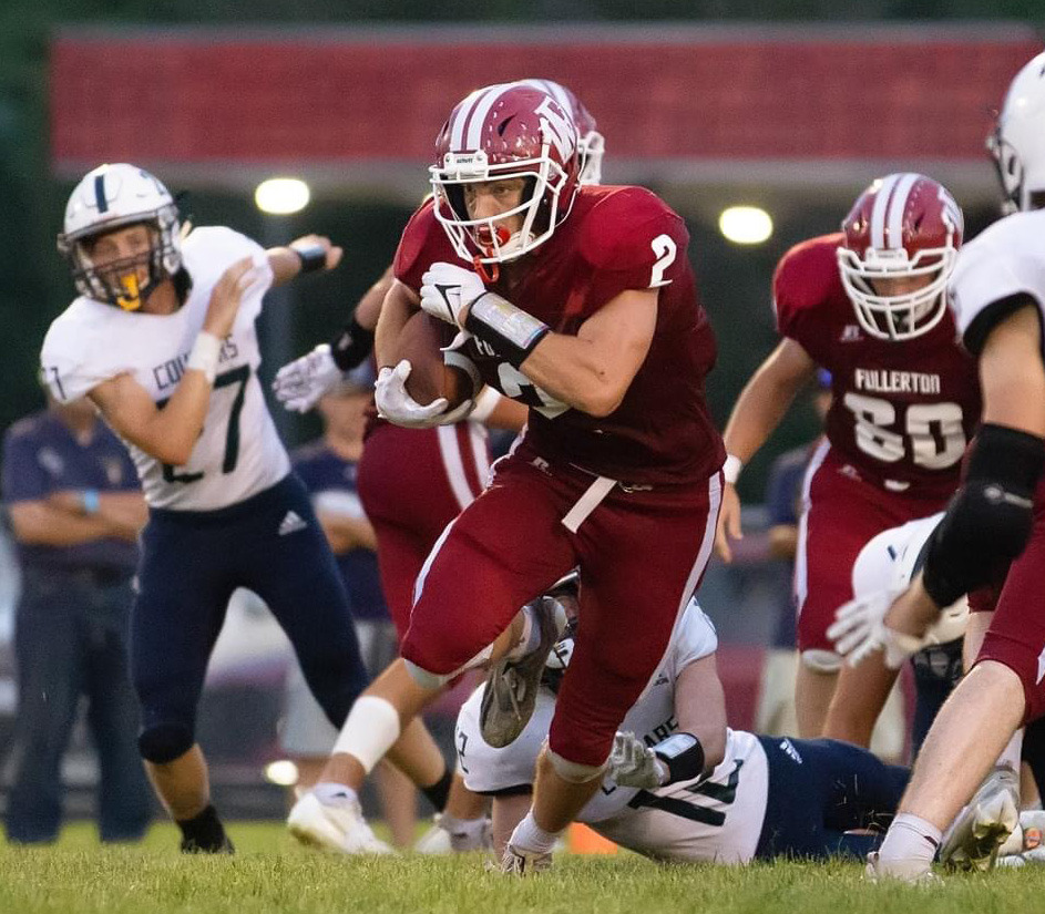 Aiden Norman carried the ball 13 times for 29 yards. NCJ photo by Whitney Michal