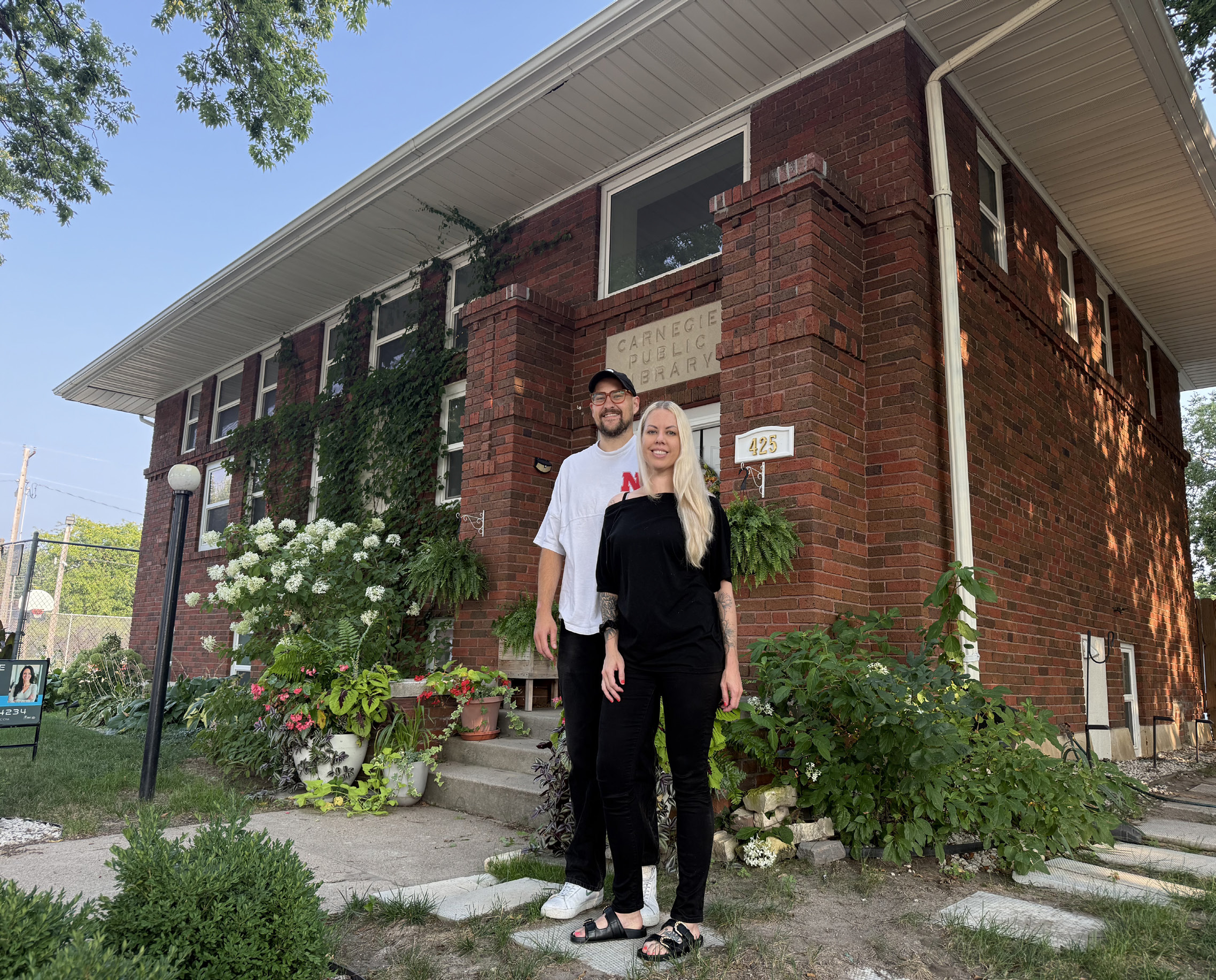 Allen and Kate Chlopek have called the former Fullerton library home for 7 years. It could be your home next. NCJ photo by Rick Holtz