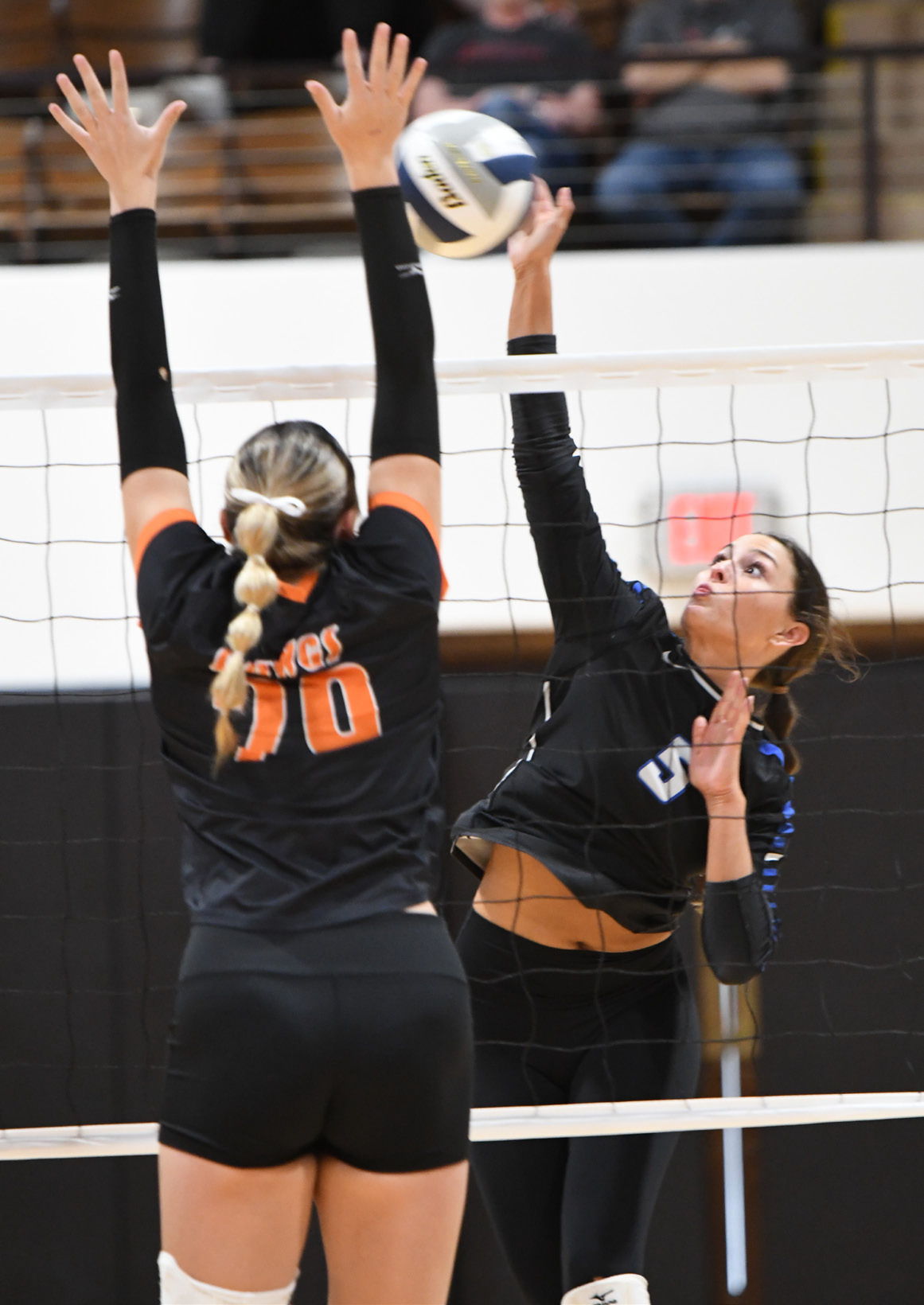 Briley Cuba had 2 kills on Saturday inTwin River’s Crossroads Conference tournament opener. NCJ photo by Calvin Holtz