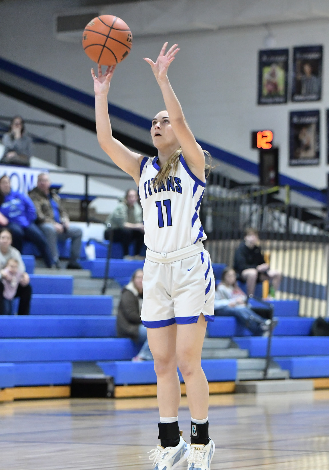 Katie Preister scored a team-high 14 points against Newman Grove/St. Edward on Thursday. NCJ photo by Rick Holtz