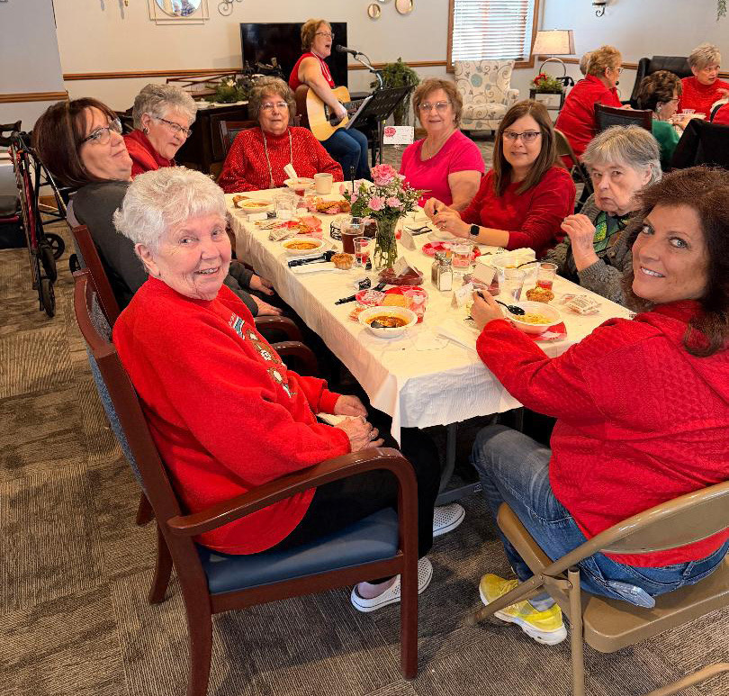 Valley View residents celebrate Valentine’s Day with dinner, show