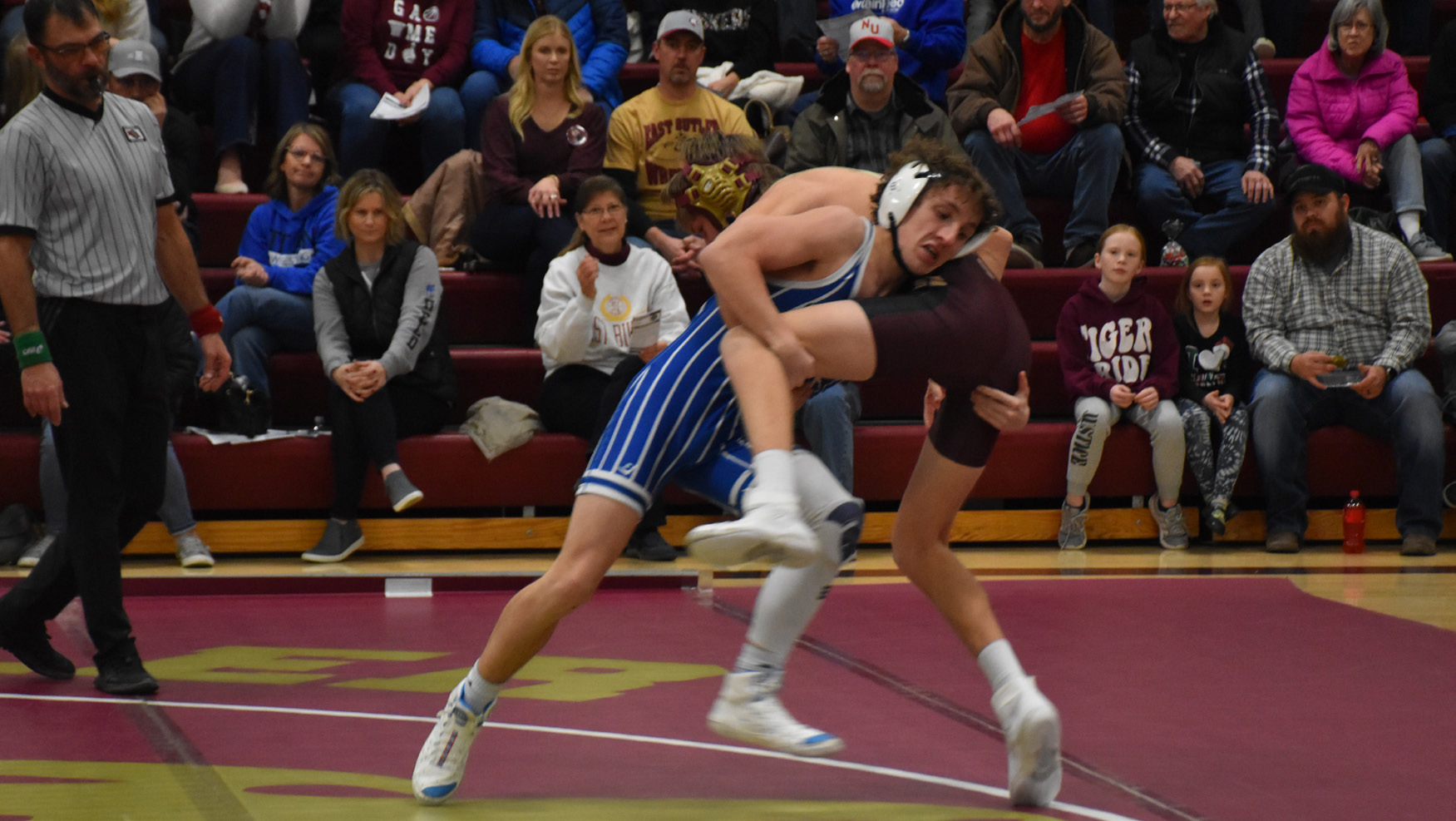 Adam Schroder earned a pin victory at 126-pounds. NCJ photo by Beth Sparrow