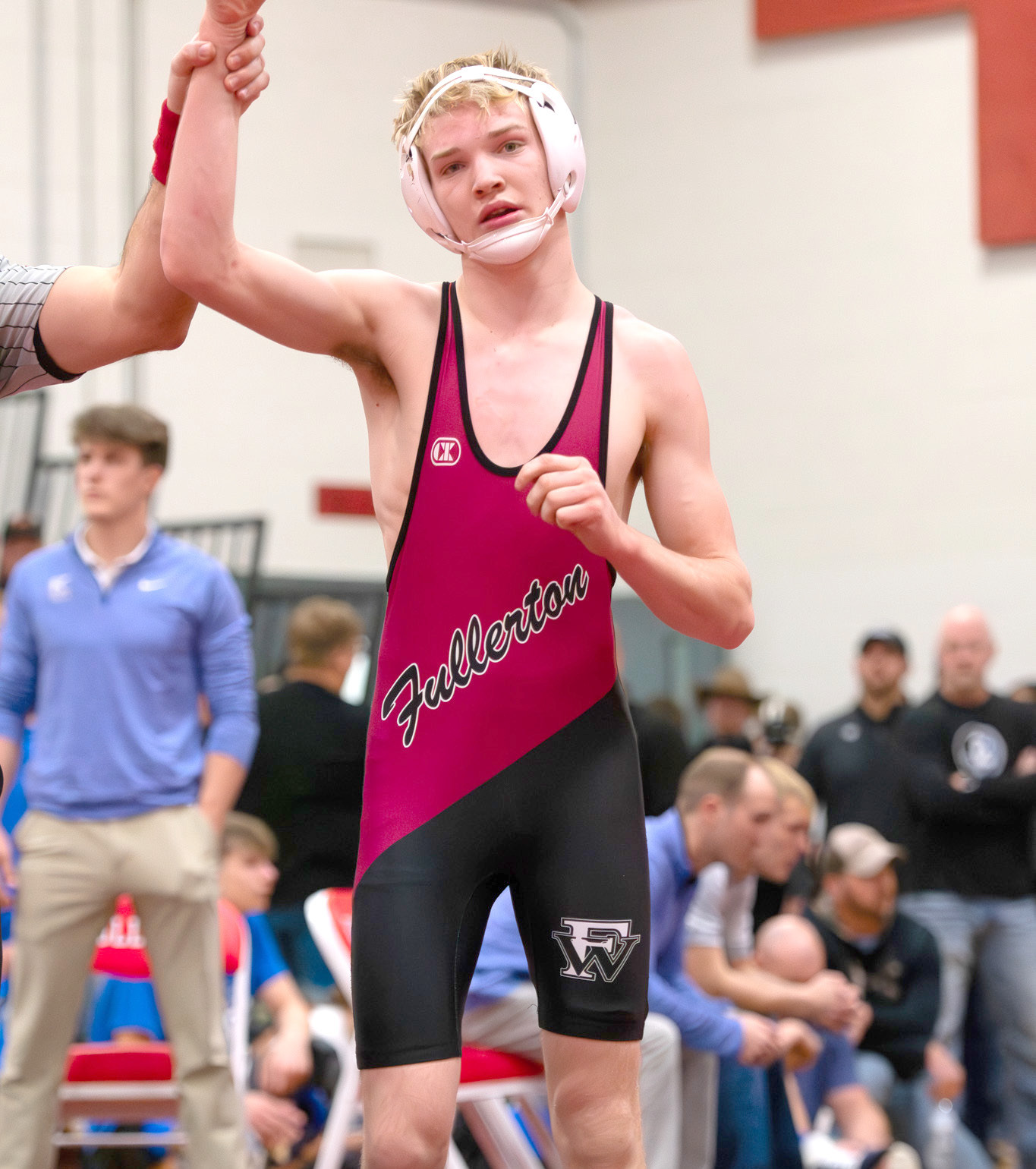 Tate Wood was the champion at 120 pounds at the Pleasanton Invite on Saturday. NCJ photo by Melissa Aaberg