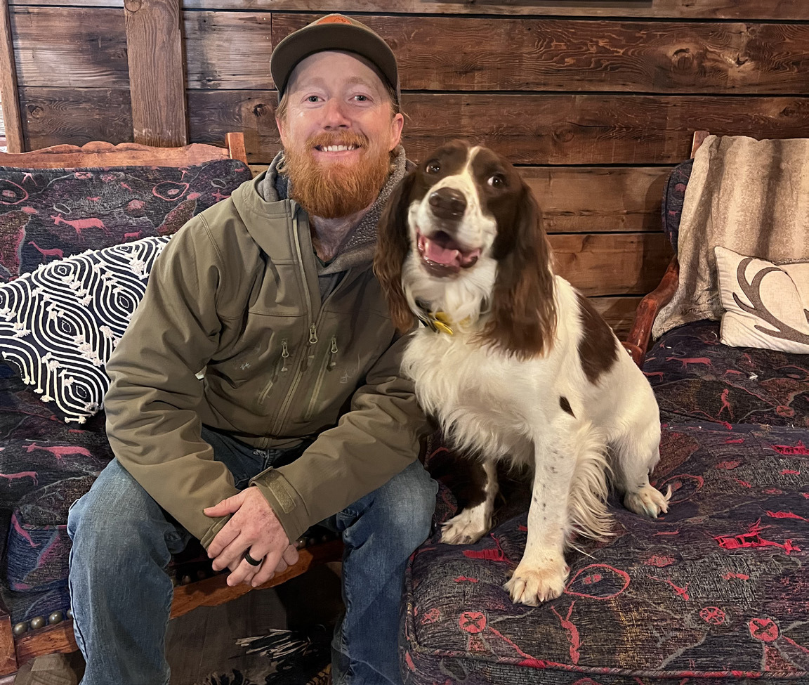 Collin Pickrel and “Chief”, a dog he trained, placed second in Nationals in 2021. NCJ photo by April Carr