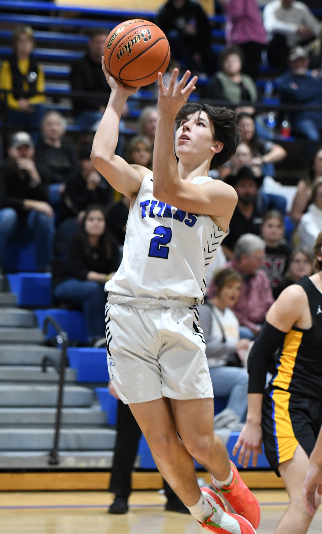 Corbin Rodriguez scored 10 points on Saturday against Shelby-Rising City. NCJ photo by Rick Holtz