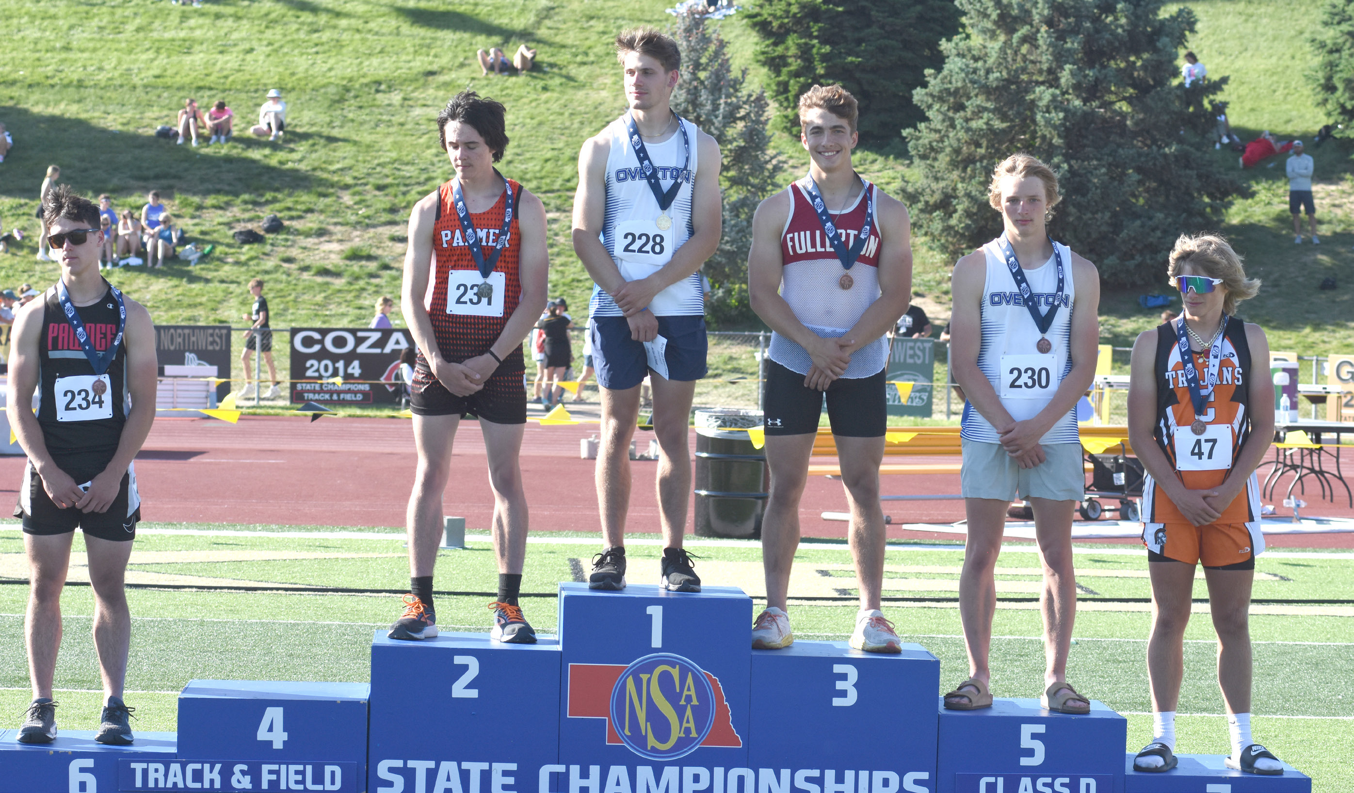 Aiden Norman capped off his senior season by finishing third in the 400-meter dash at State. NCJ photos by Laura Sabata