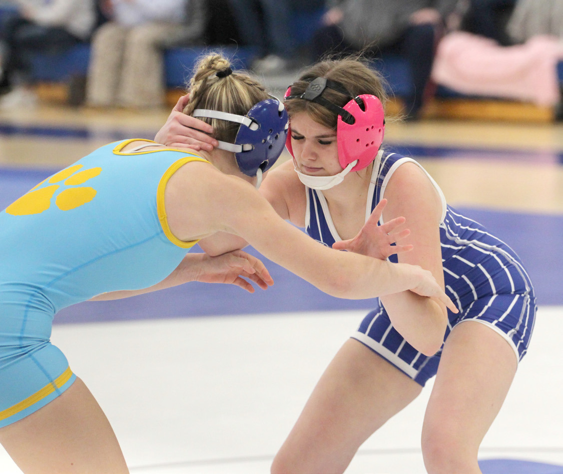 Zoey MacDonald is Twin River’s only girl wrestling this season. NCJ photo by Travis Lane