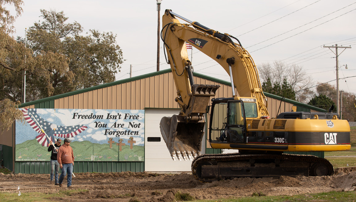 Work continues on the expansion project at the Nance County Veterans Museum and Resource Center. NCJ photo by Whitney Busch