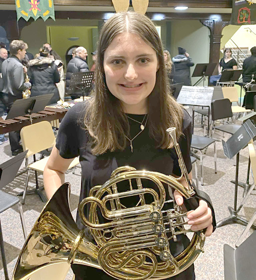 Lylla Sabata played with the Hastings College Honor Band on Monday. Photo provided